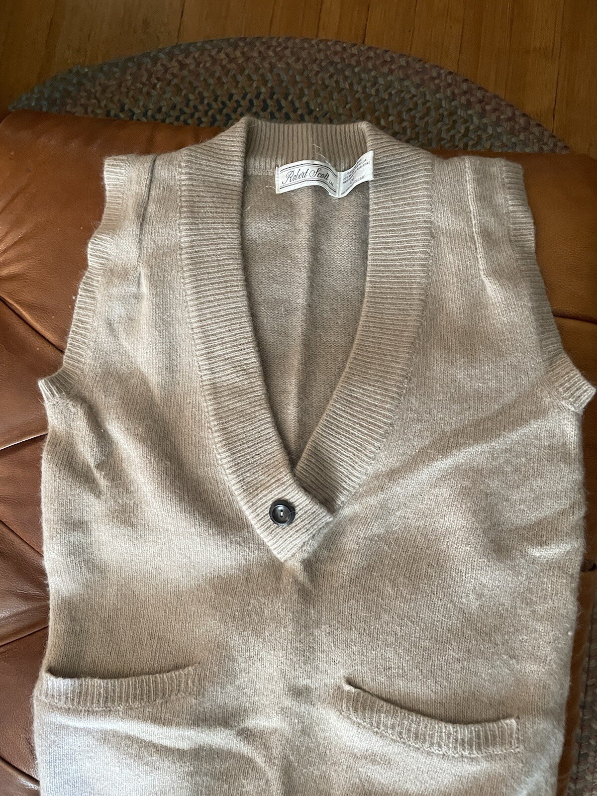 Vintage Robert Scott Ltd lambswool and angora sweater vest