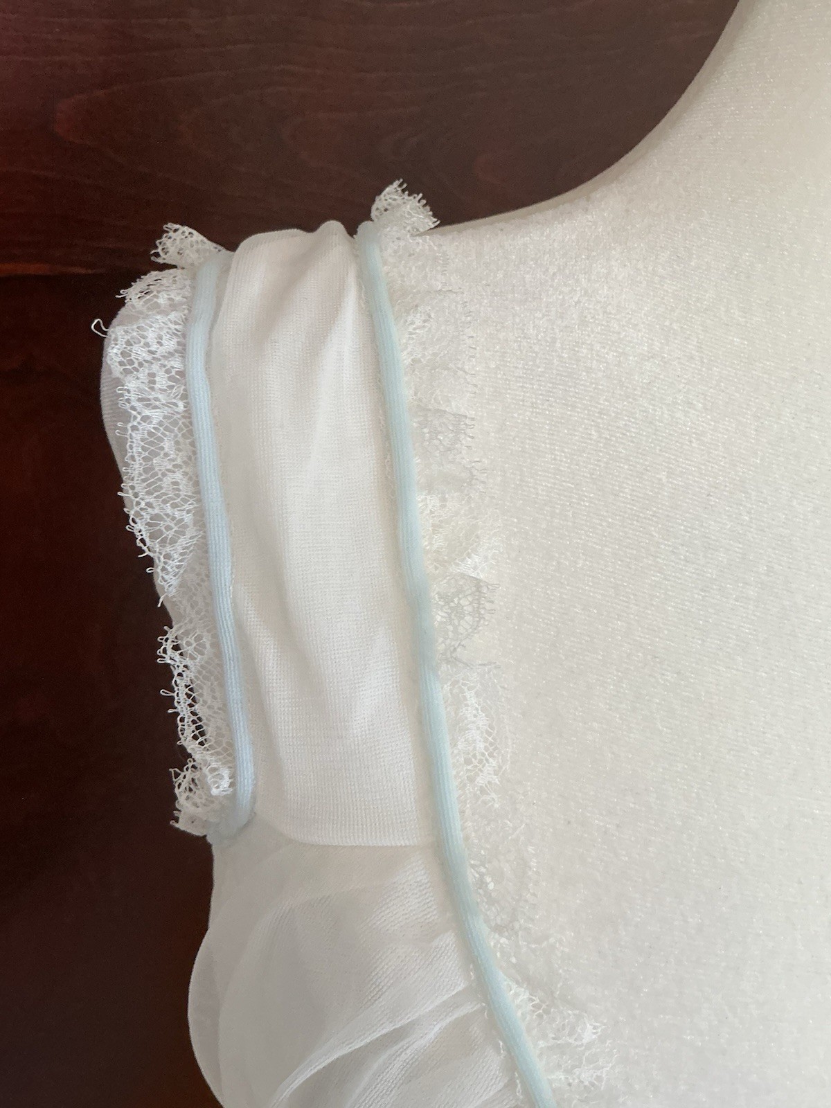 Vintage Miss Siren Negligee Chiffon Nylon Lace Babydoll Romantic Nightgown 36 S