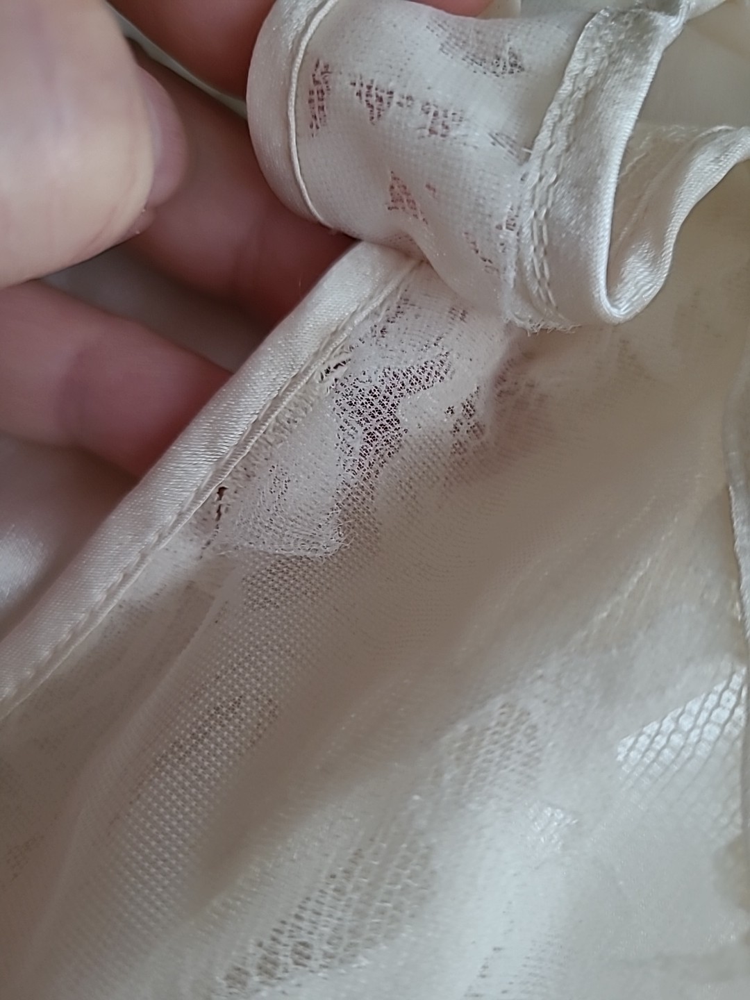 Vintage Juli of Slumbertogs Ivory Nightgown w Lace L Large Made In USA