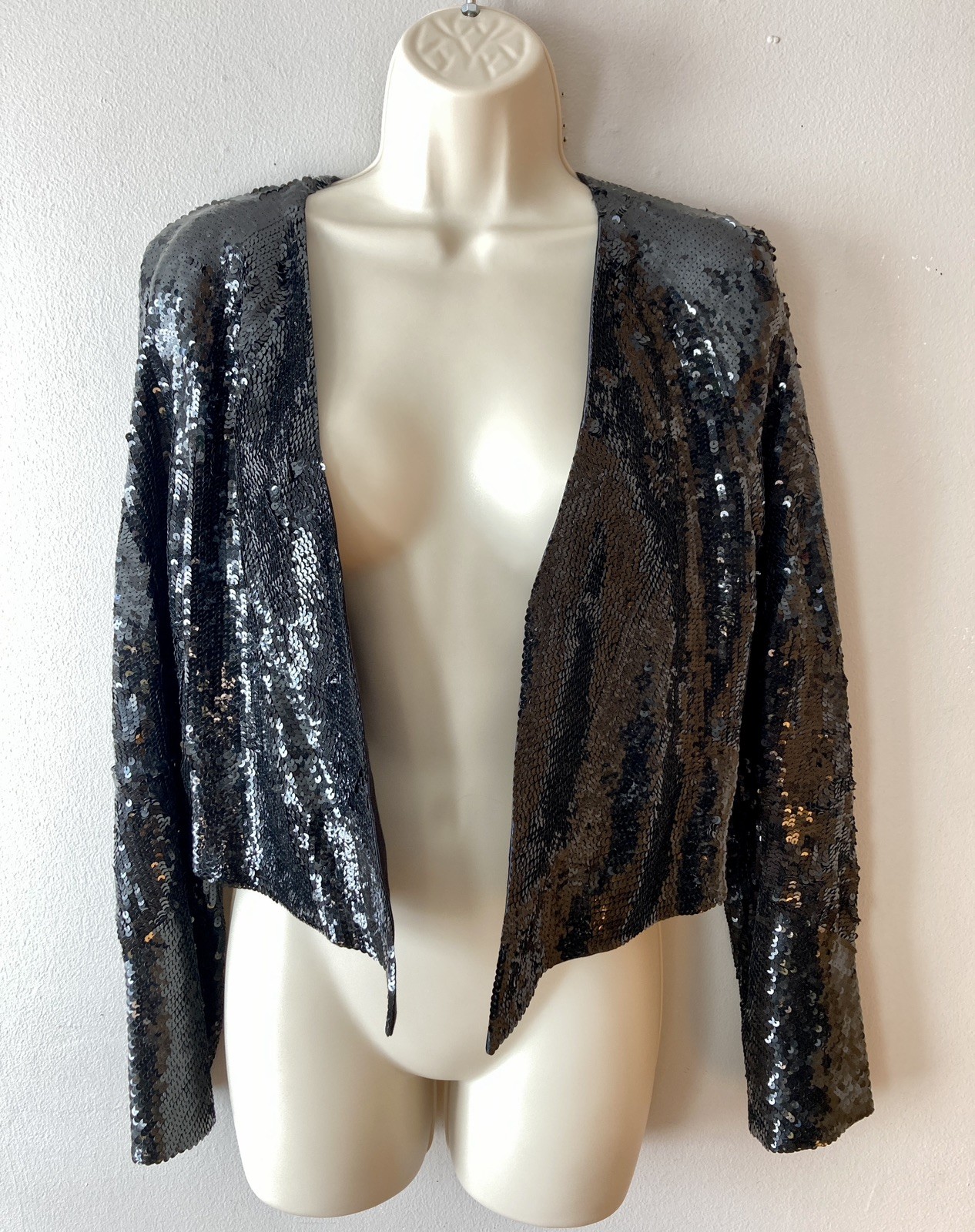 Chloe Vintage 2005 Phoebe Philo Black Sequin Silk Evening Jacket NWT Size 40