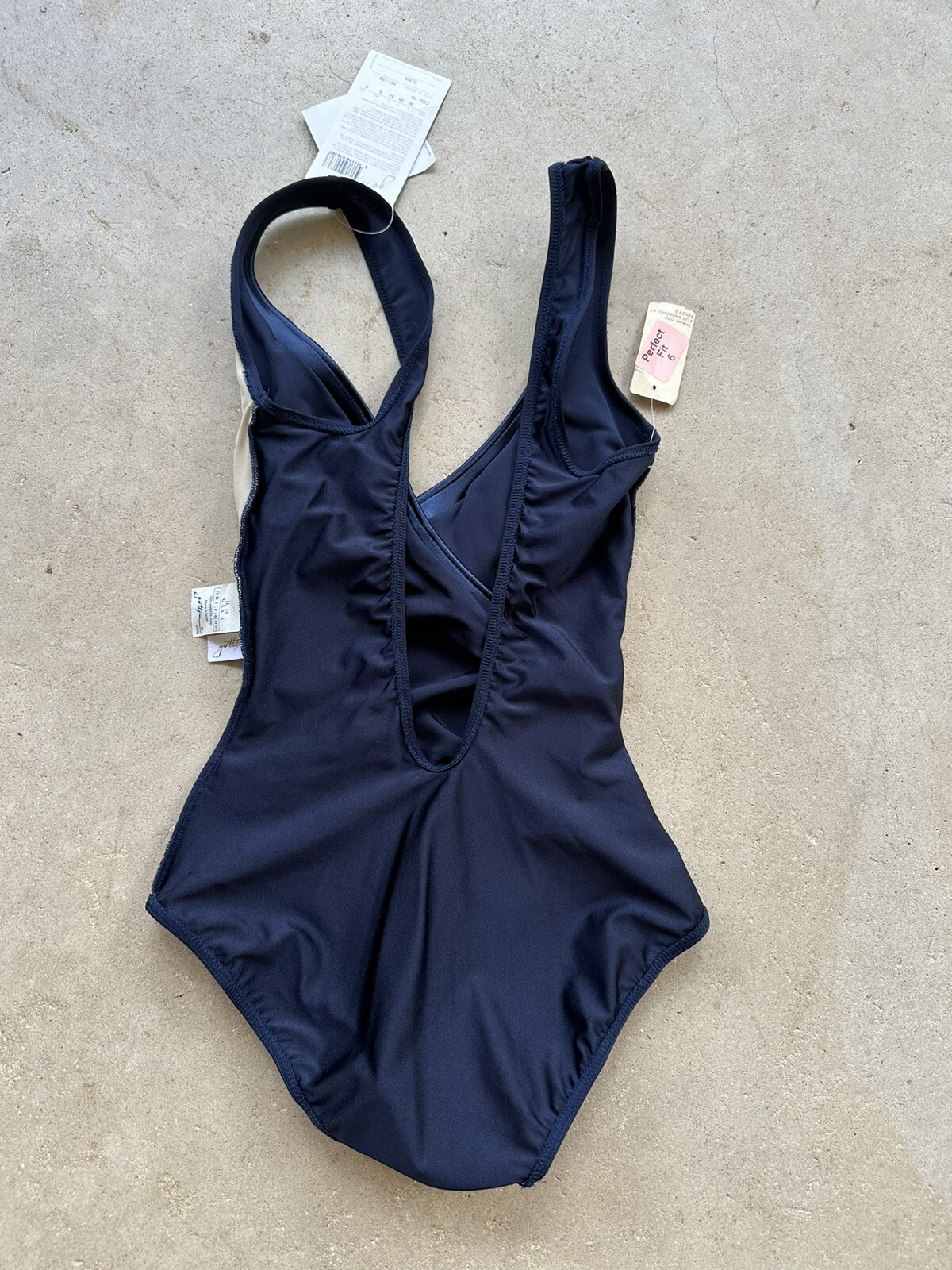 1990s Gottex One Piece Swimsuit Lycra Sensations Floral Buttons Resort 6 80s VTG