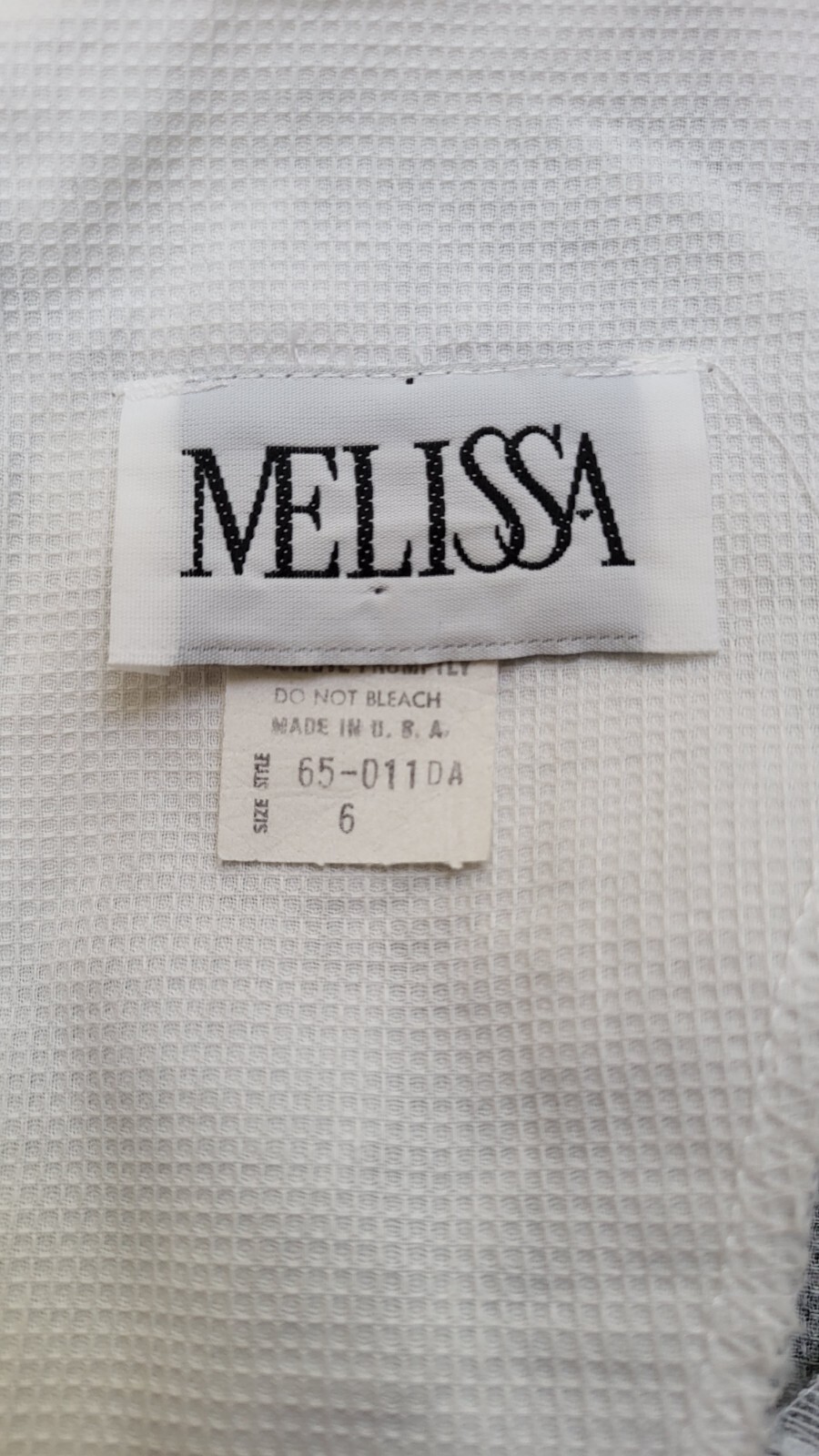 Vintage 80’s Melissa Black & White Floral Puff Sleeve Midi Dress – XS/S – EUC