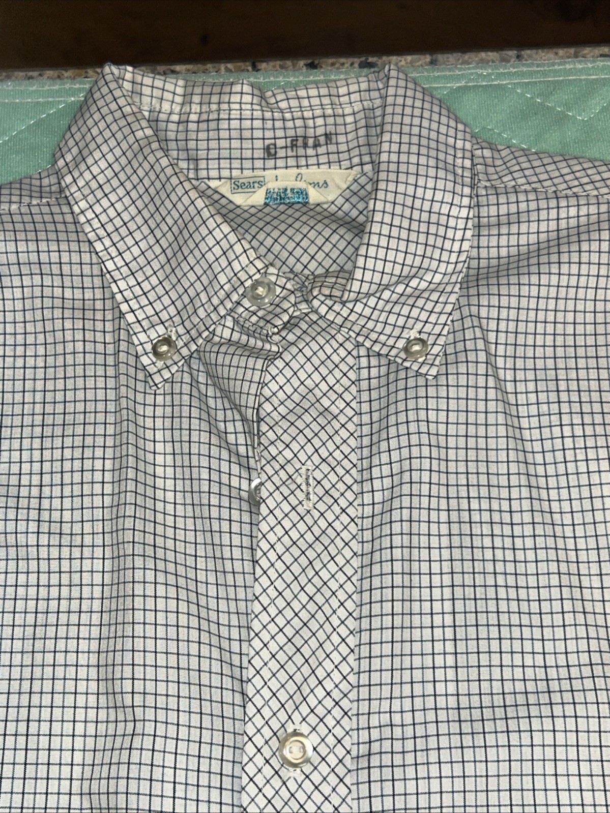 VINTAGE Sears Fashions Womens Medium Shirt House Yard Dress w/ Hat READ EUC