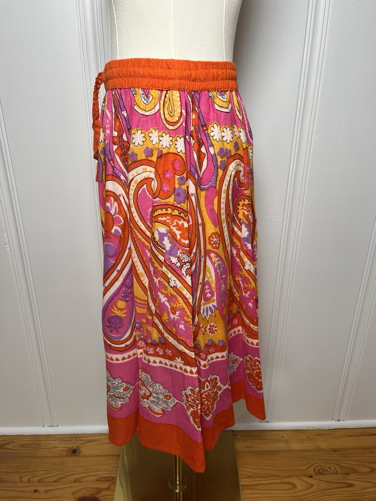 Vintage Jackpot Skirt FREE SIZE 100% Cotton Psychadelic Colorful 90s FAST SHIP