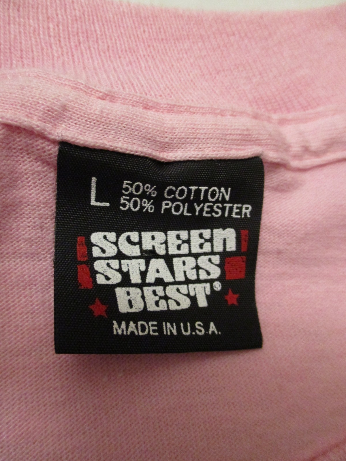 Screen Stars Birdlegs Pink Hummingbird T Shirt Vintage 1990 L Large SingleStitch