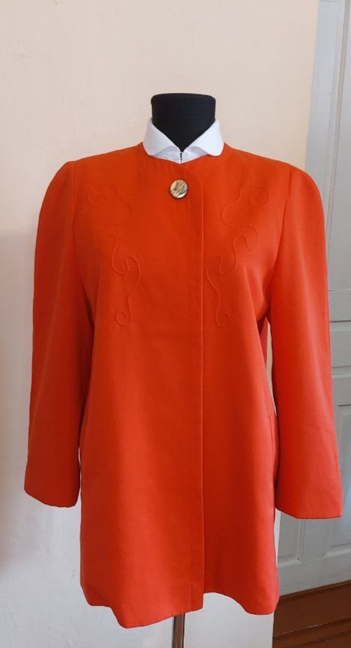 Vintage Trevira Red Blazer Jacket Blazer Germany Size M 10s Modern Retro Casual