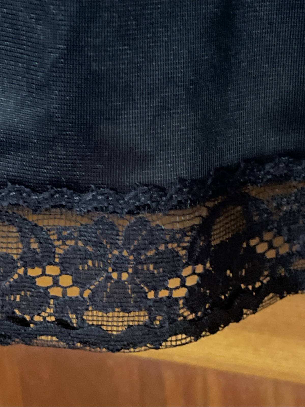 New Vintage Vanity Fair Rosette Lace Full Slip – 10-103 Black