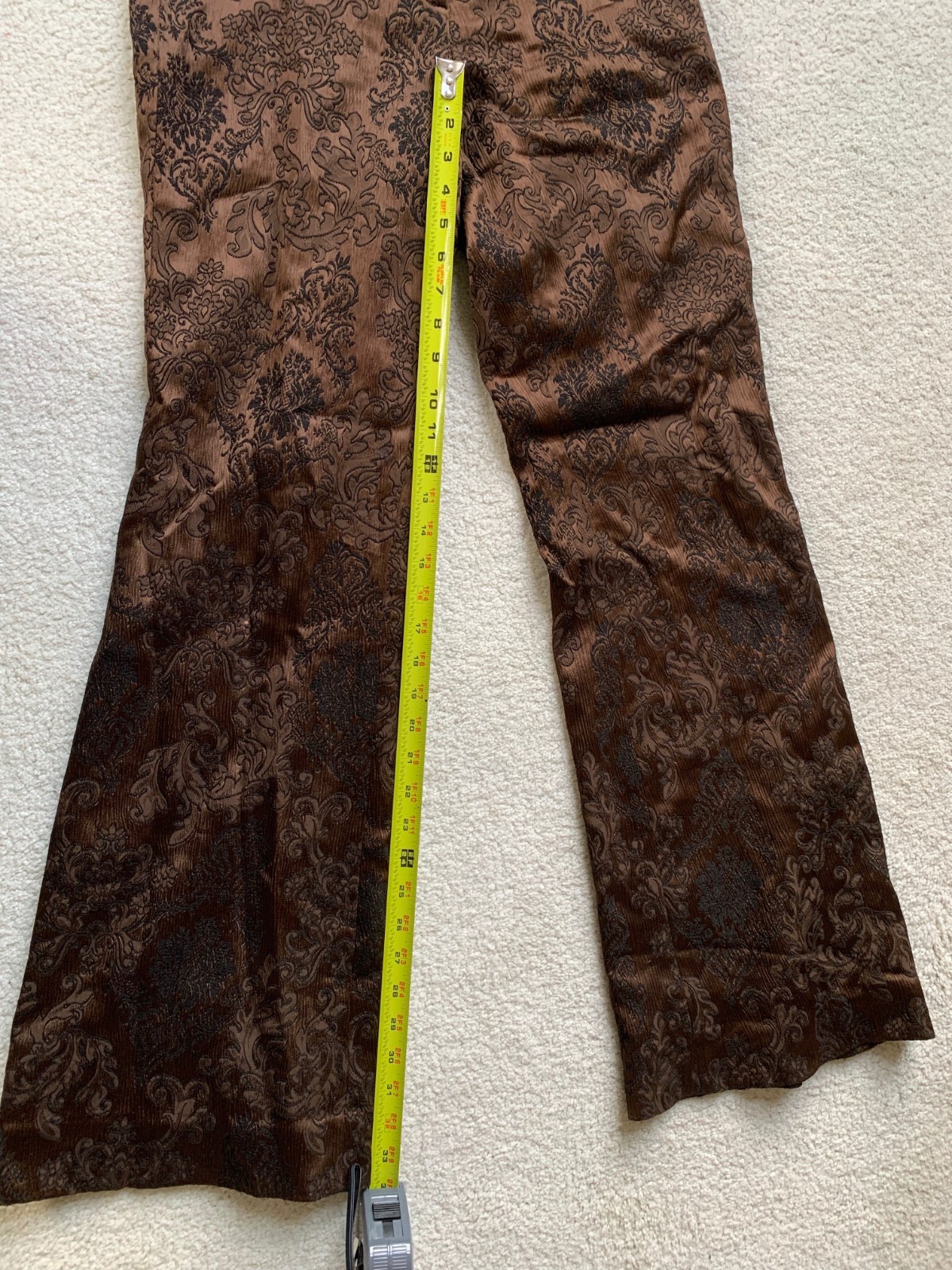 Vintage SUPER UNIQUE brown paisley pants Size 6 (TALL)