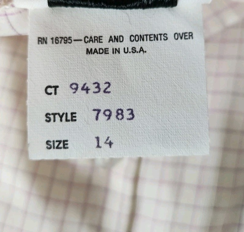 Vintage New Alley Cat Size 14 Women’s Pink White Pussybow Blouse Top NOS NWT