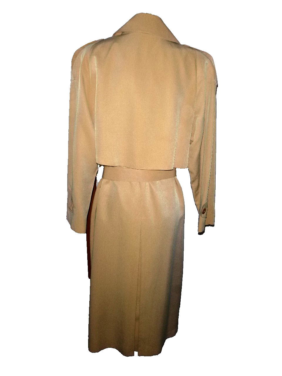 Vintage 90’s Nieman Marcus Lightweight Oversized Beige Trenchcoat Size 12