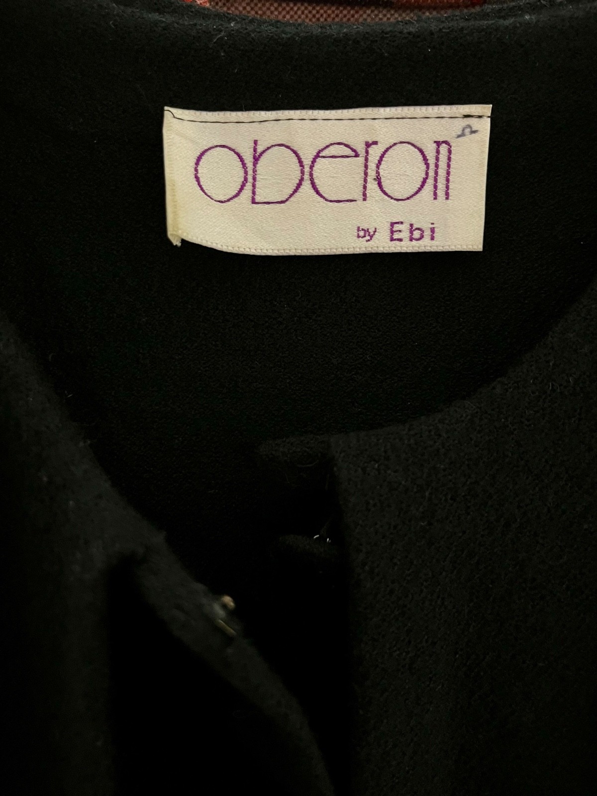 Vintage 1980’s to 1990’s black MERINO WOOL weave dress w/bertha collar by Oberon
