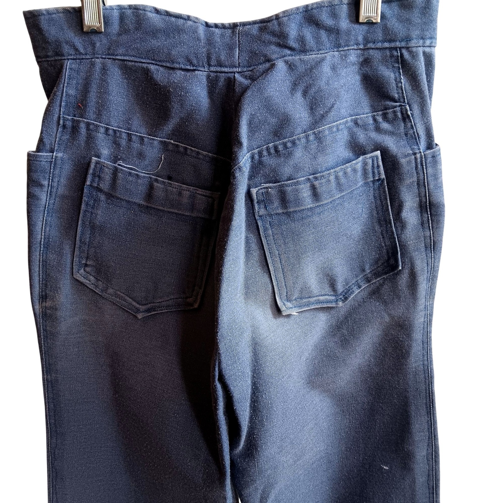 True Vintage Bellbottom Jeans 27×30 1970’s Handmade Hippy Distressed Faded USA
