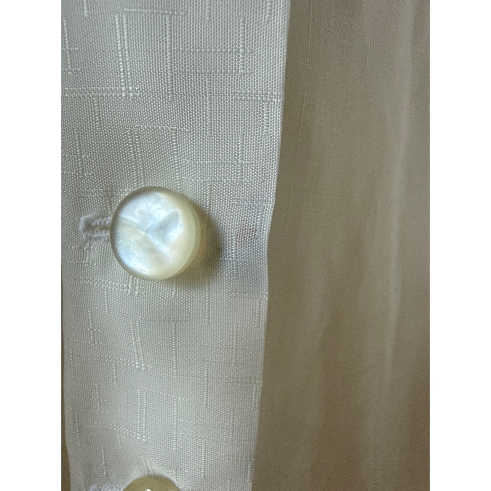 Vintage Dress White Size Small White Pintuck Button Retro Uniform Nurse Dolly