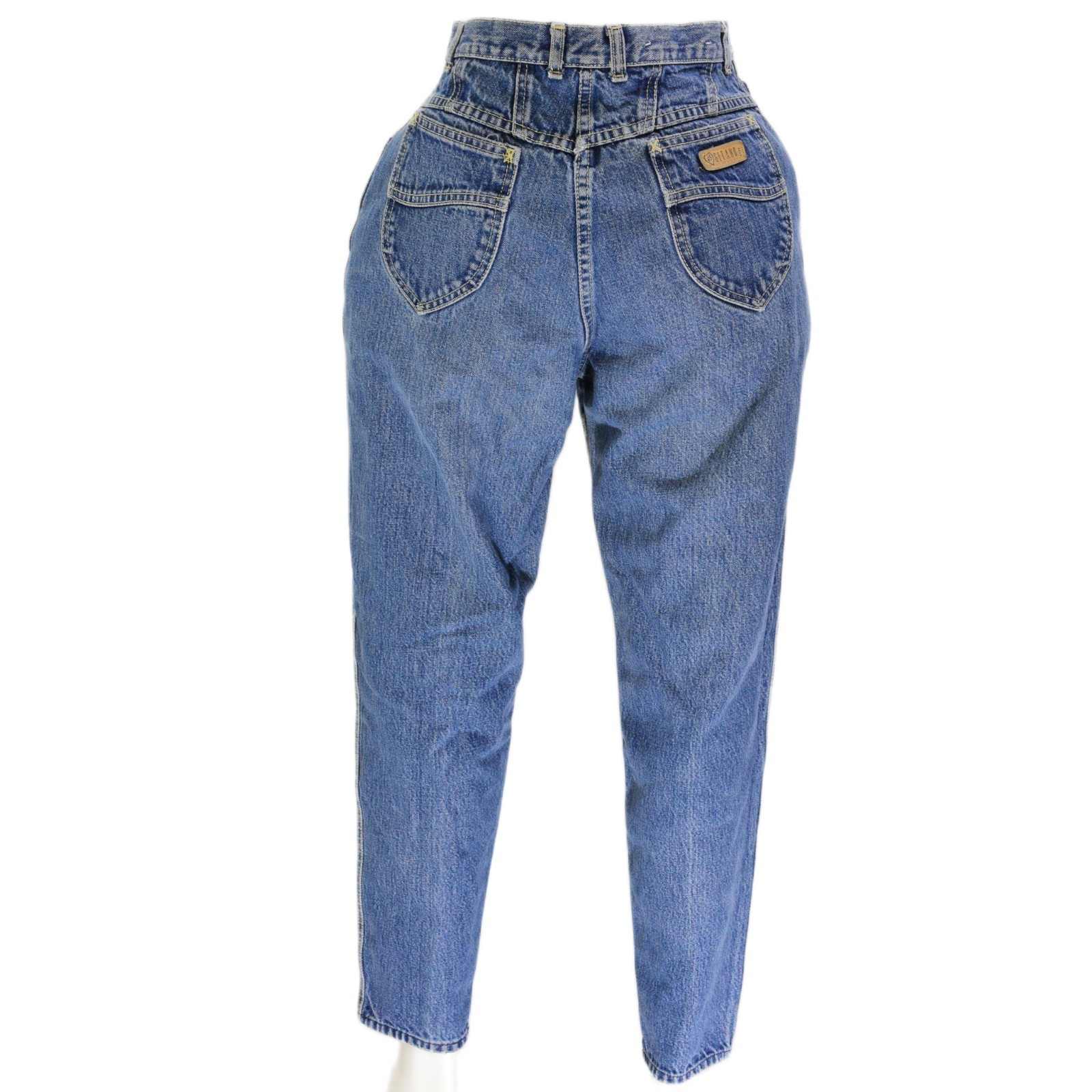 80s Vintage P.S. Gitano High Waist Medium Stone Wash Jeans Womens 6 Tapered S/M