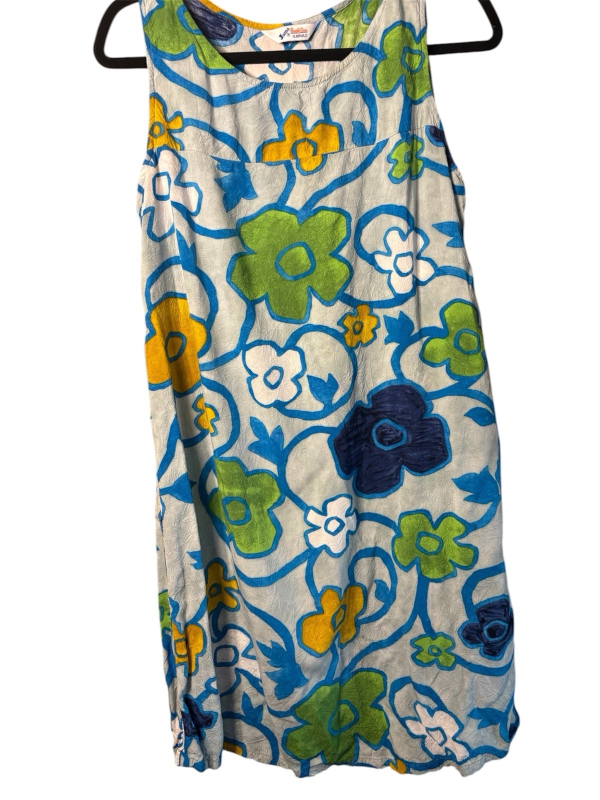 VTG Jamsworld Surfline Hawaii Women’s Mini Dress Sz M Gimlet Print Hippie Retro