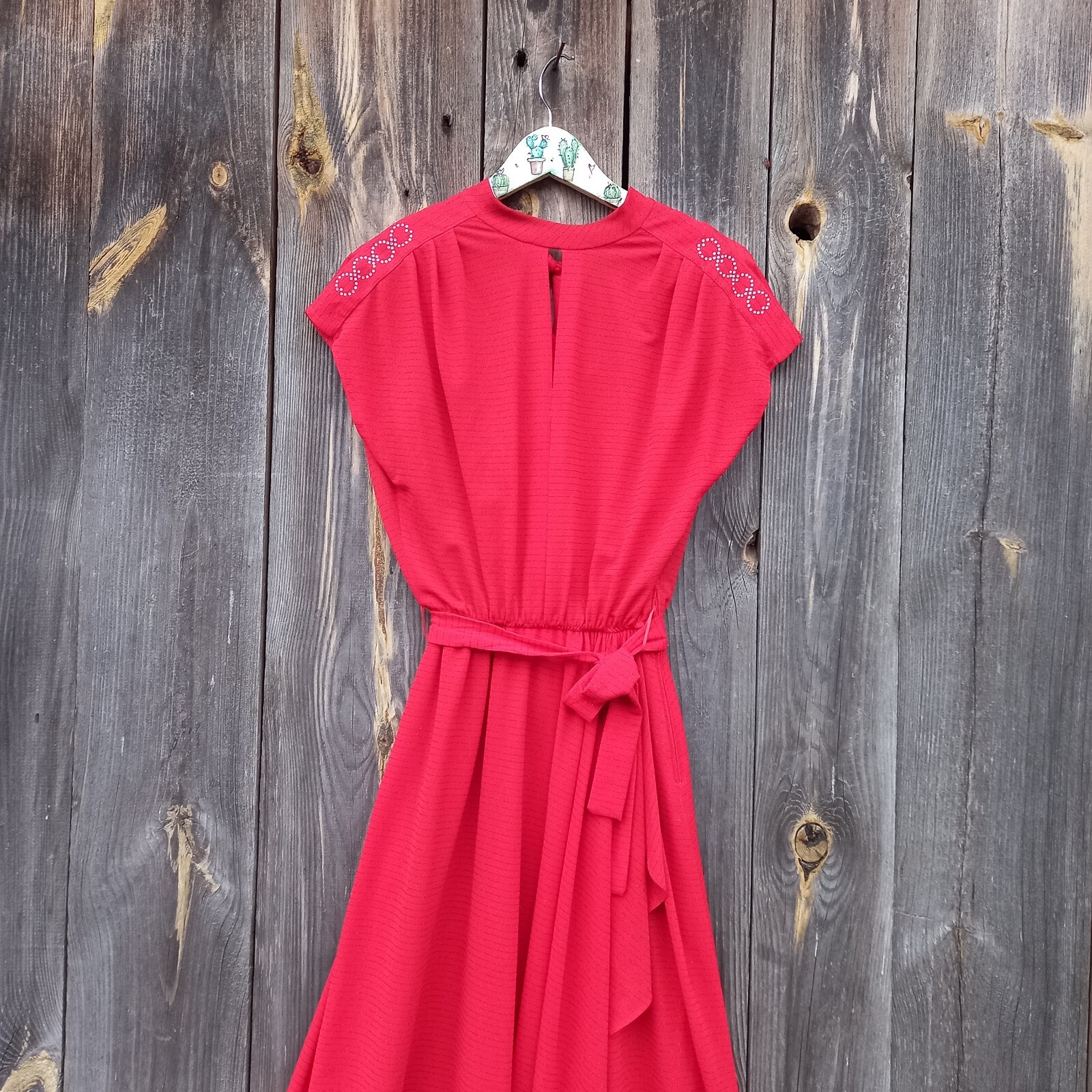 70s Maxi Dress with Lurex Rieger Moden Red Dresses women S Small 1970s Vintage