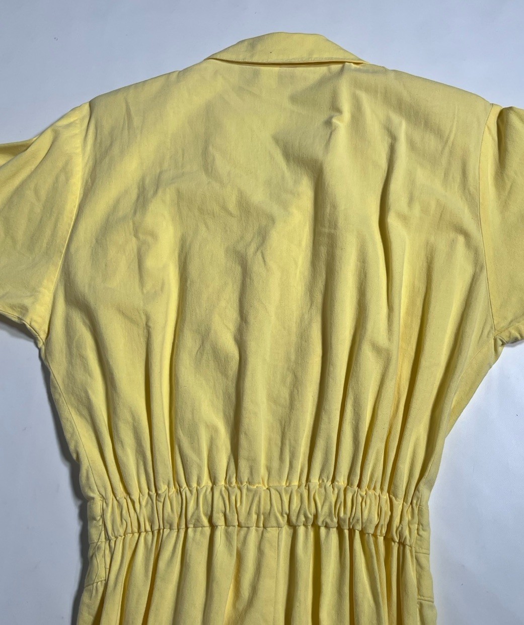 Vintage 70s/80s Betsy’s Things Sz Size 7 USA Made Yellow Jump Suit Jumpsuit