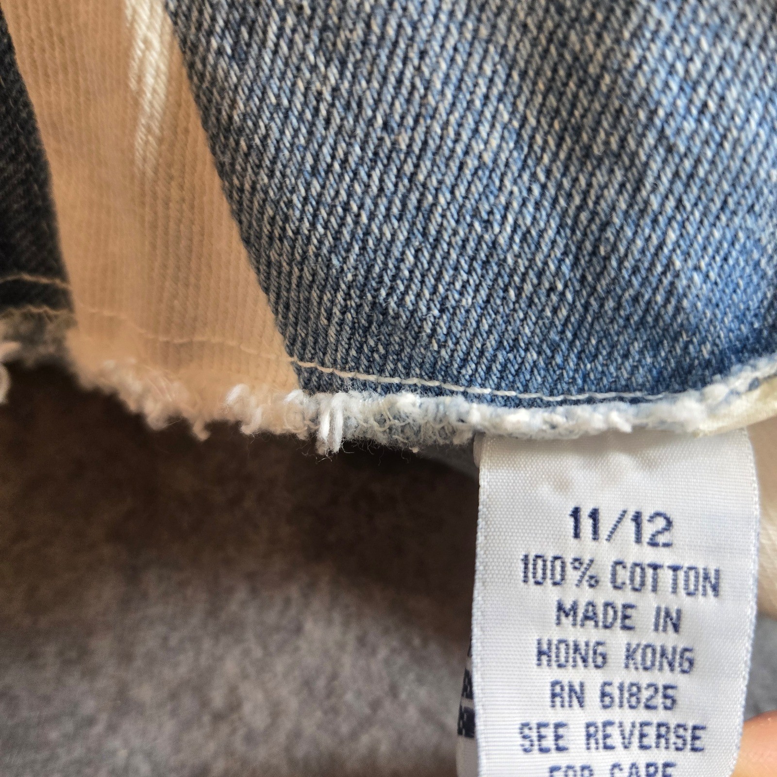 Vintage Nuovo County Seat Striped Denim Mini Skirt Blue White Wrap Front 11/12