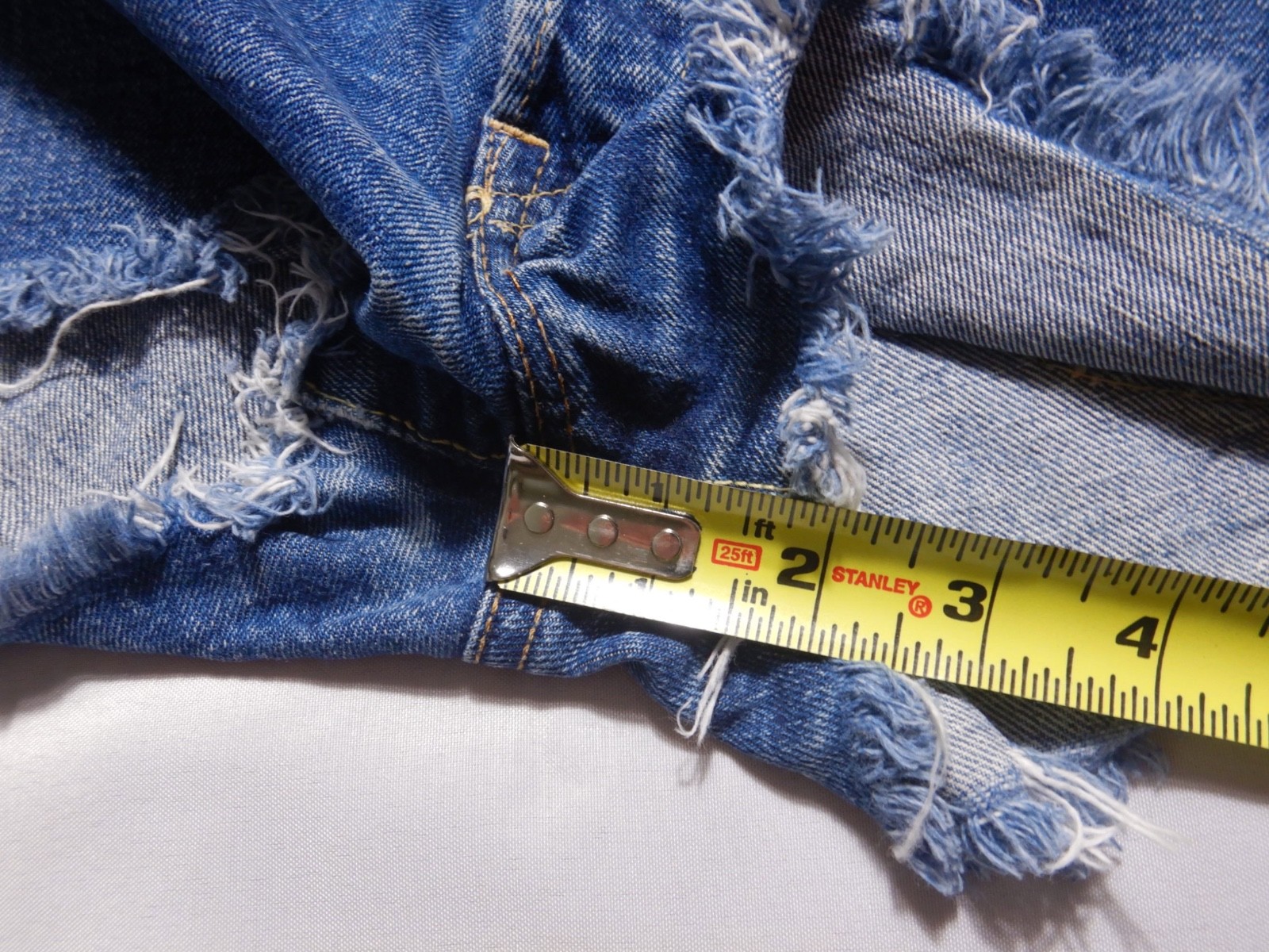 Vintage Levi’s 501 S-Type Big E Redline Selvedge Cutoff Jeans Shorts Tag Size 28