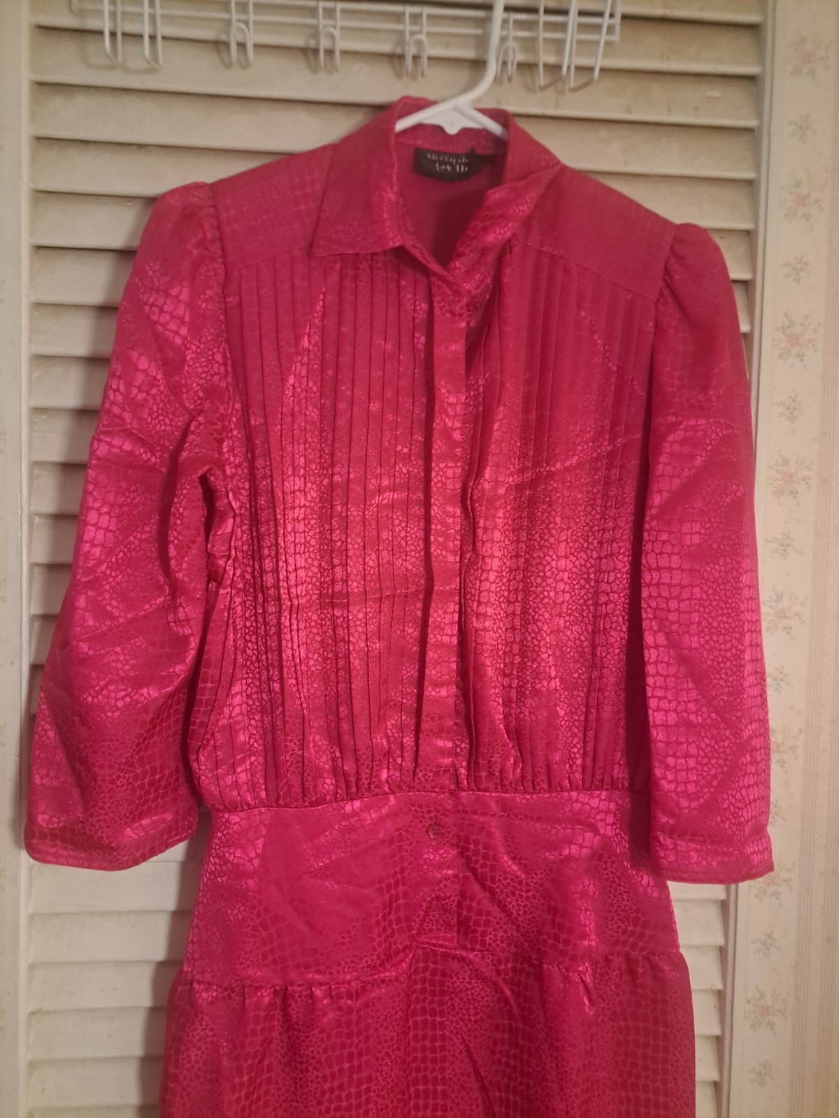 Vintage 70/80s Billy Jack For Her Red Polyester Dress Size 6/8