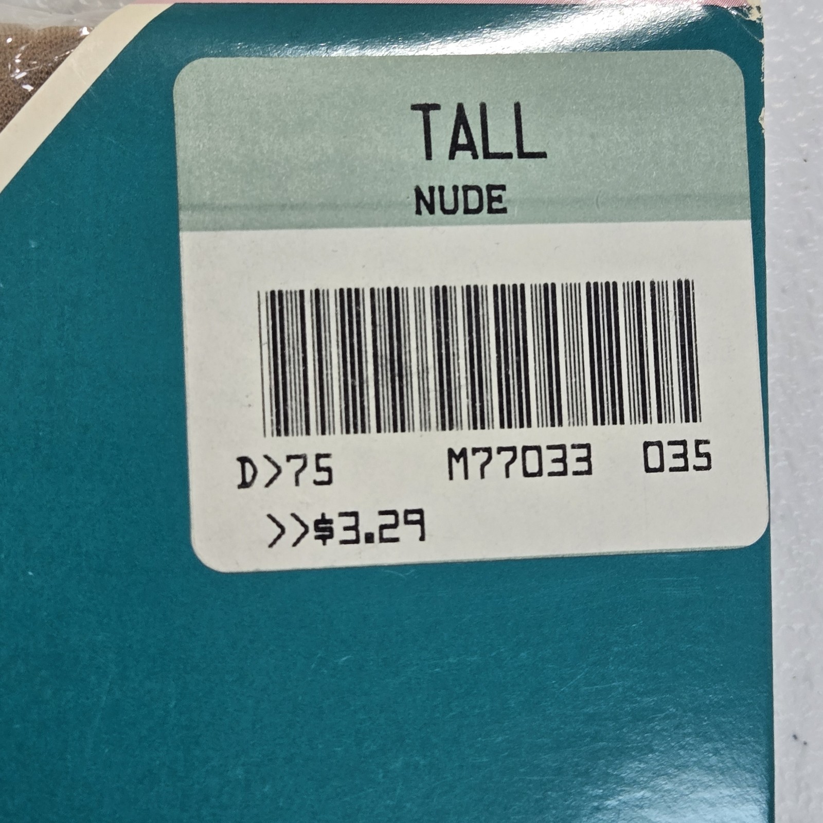 Unopened Vintage Sears Hug Alon Pantyhose Size Tall/ Nude Color