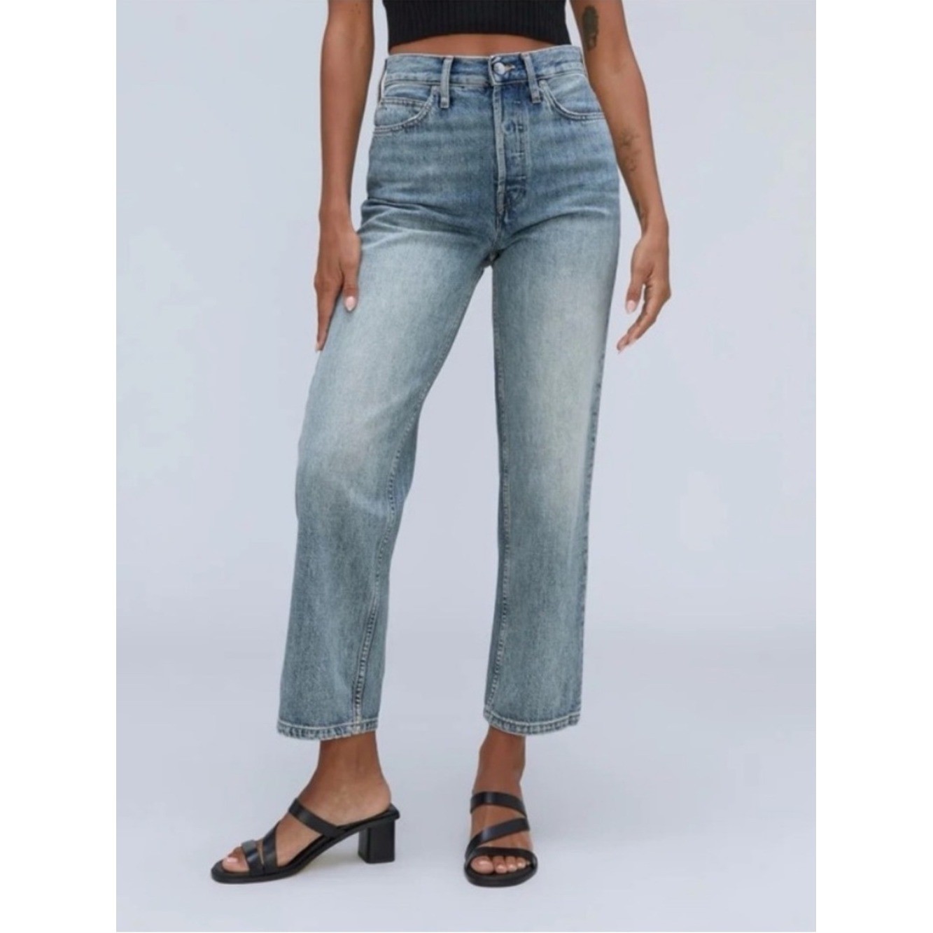 EVERLANE 90’s Way High Jeans size 28 Long 100% Organic Cotton