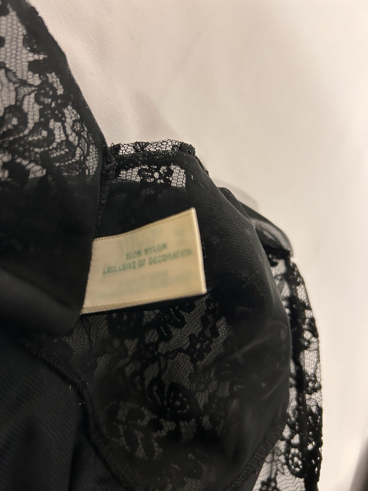 1964 VTG Lisette Women’s Size 34 (S) Black 2Pc Chiffon Peignoir Lacy Buttons