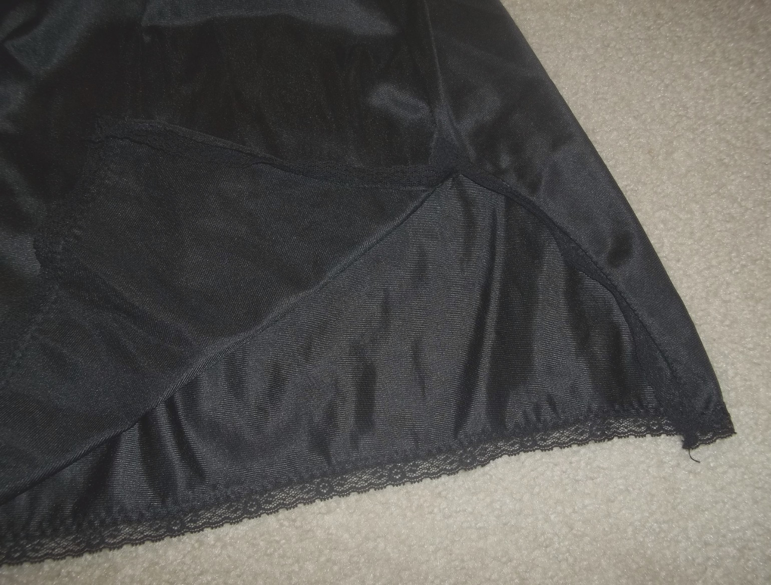 Bradley Nylon and Lace Full Slip Dress Union Made in USA Lingerie Pin Up Size 40
