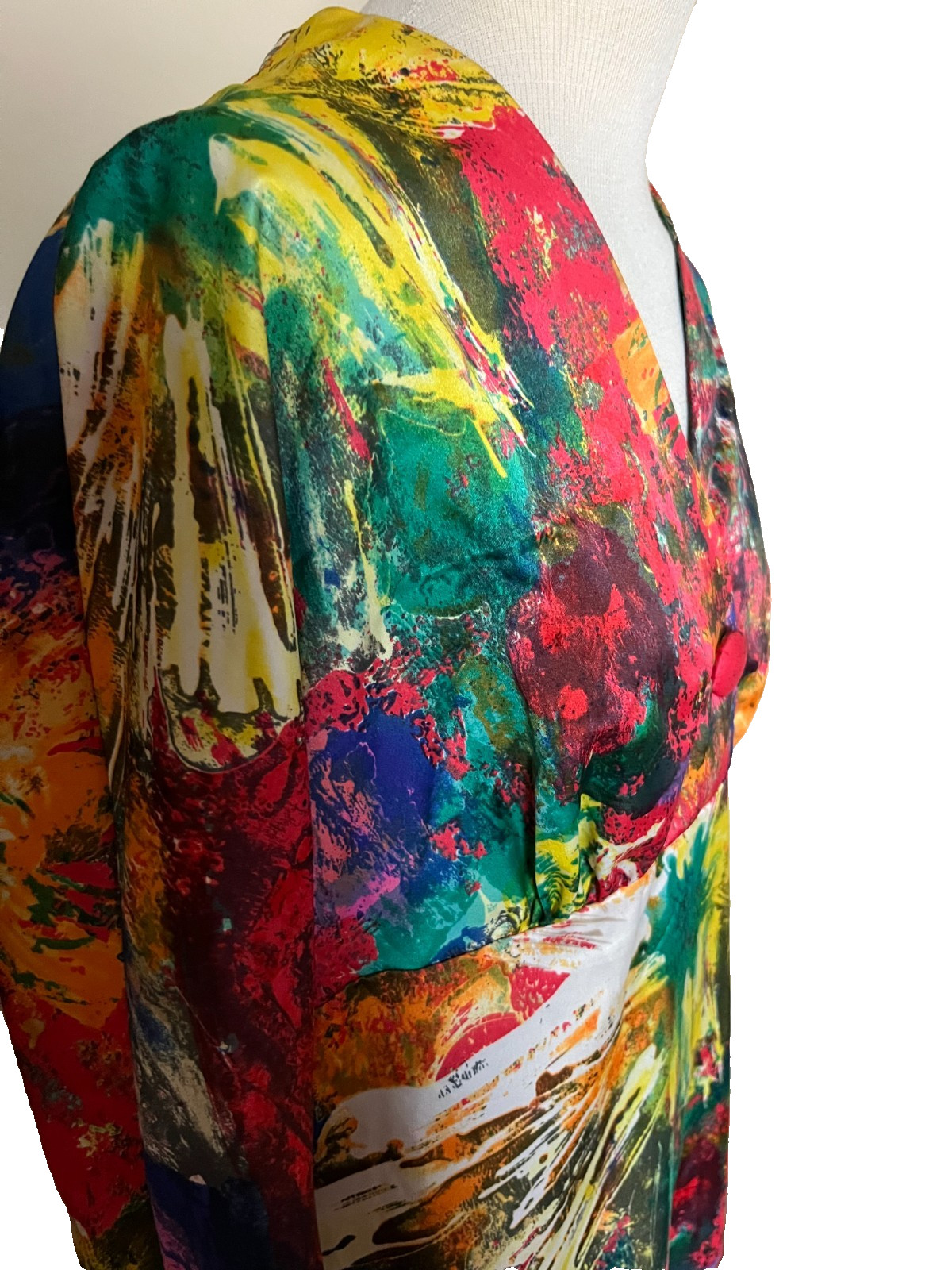 Tori Richard Honolulu Hawaiian Dress Vintage Maxi Hong Kong Colorful Size M/L
