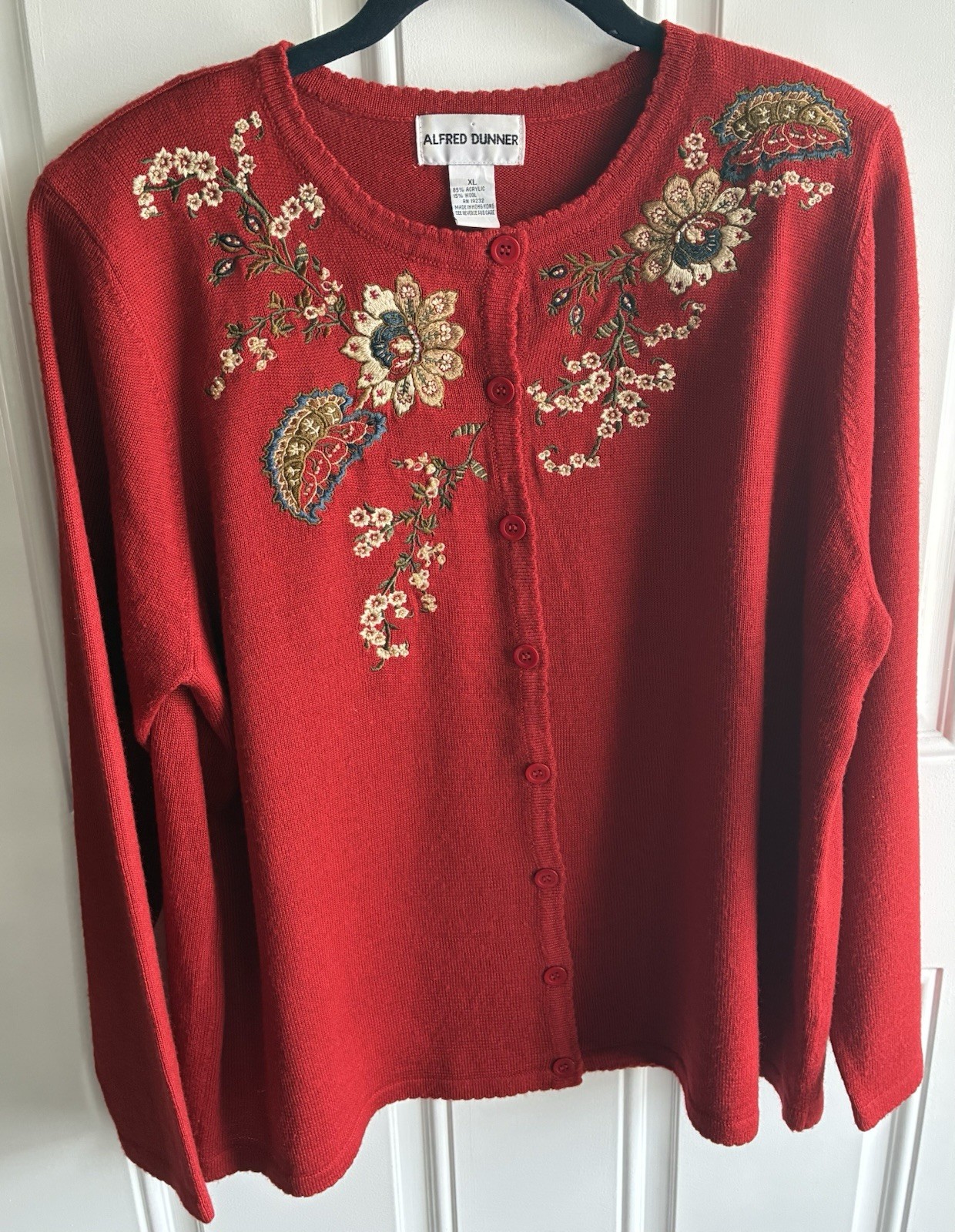 Granny Core Vintage Cardigan-Embroidery and Pearls!