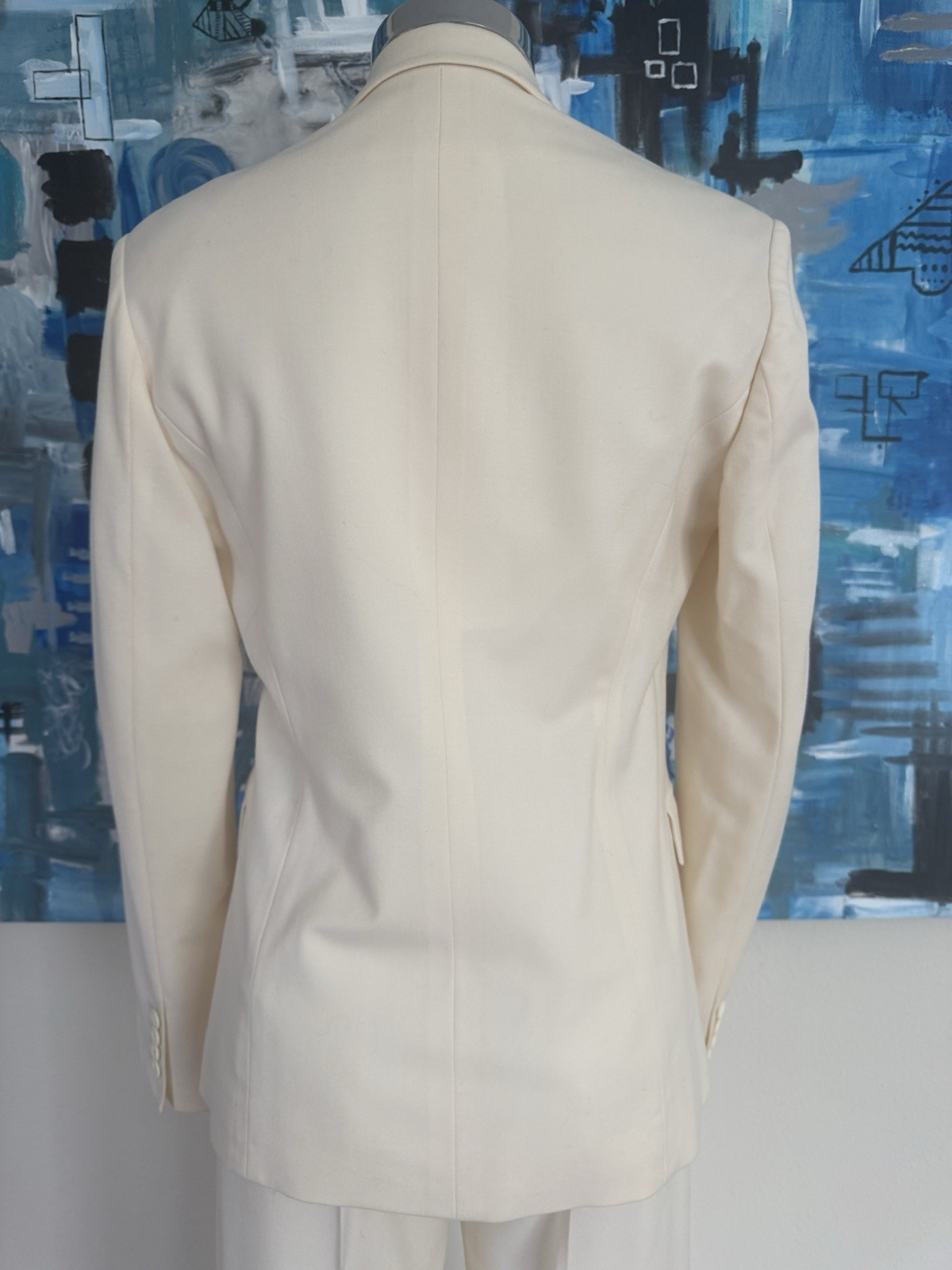Nicole Farhi Vintage 90’s Womens Cream Wool Pant Suit UK Size 10 US Size 6