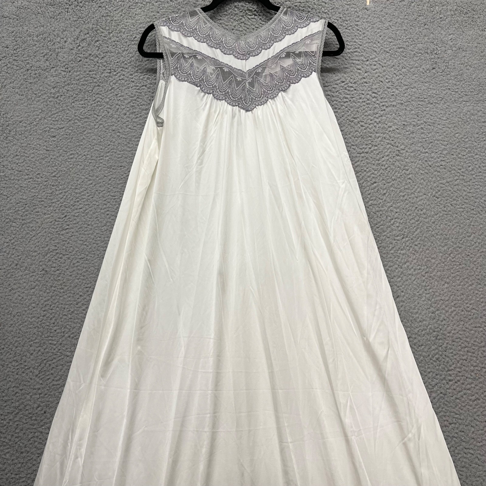 Vtg Jenelle Of California Nightgown & Peignoir Set Lace Womens L Fairy Bridal