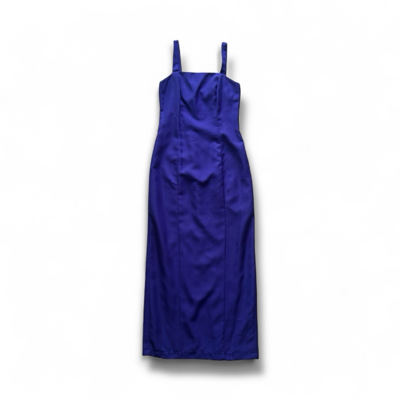 VTG 90s Alex Evenings Purple Maxi Dress 6 USA Square Neck Minimalist Elegant