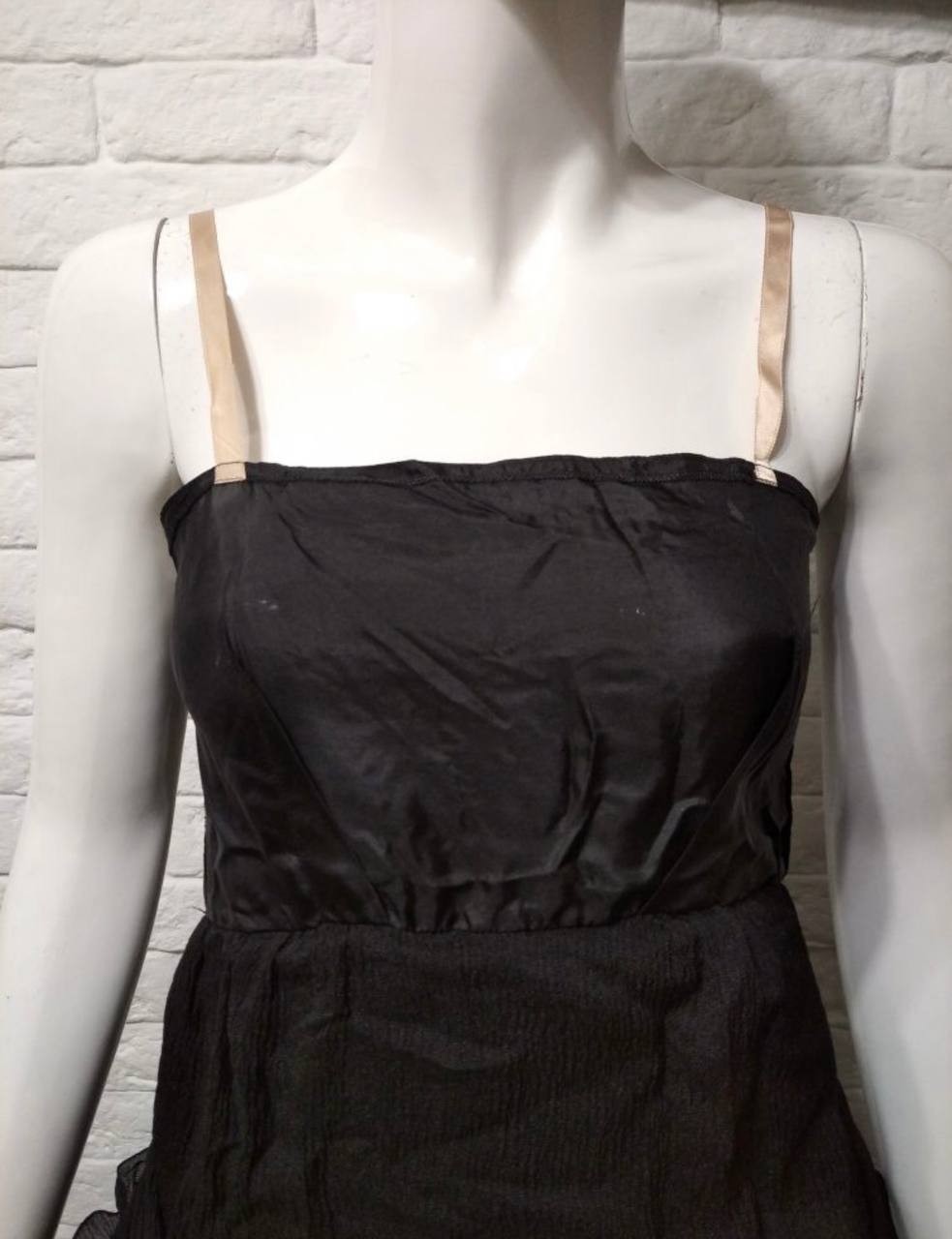 Vintage Gina Fratini 1970s Black Silk Maxi Dress Open Back Romantic England Rare