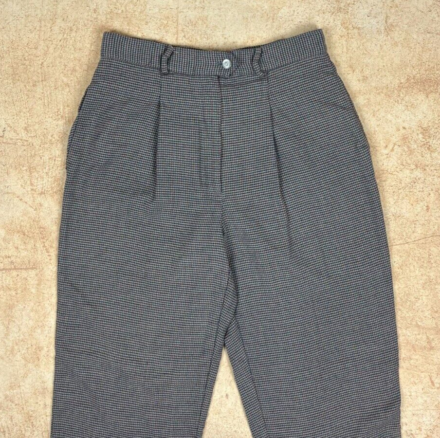 Vintage Paul Harris Design Multi-Color High-Waisted & Pleated Pants