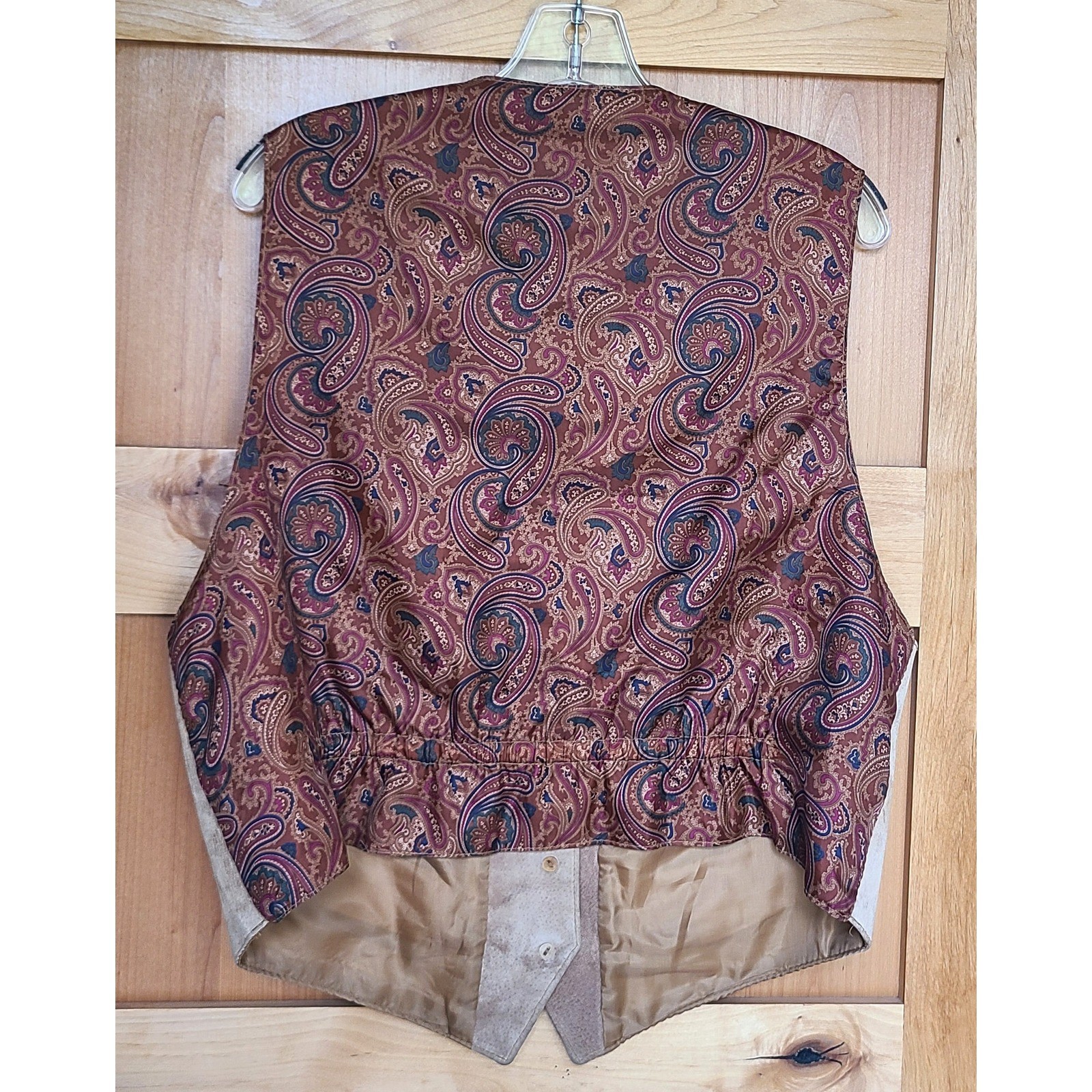 Arizona 100% Genuine Leather XL Brown Western Button Vest Cowgirl Festival Boho