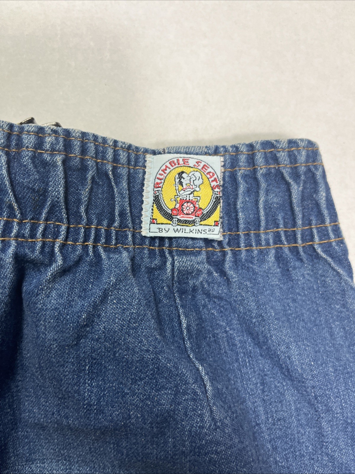 70’s True VTG Rumble Seats Wilkins Jeans Elastic Waist High Rise Wide Leg Denim