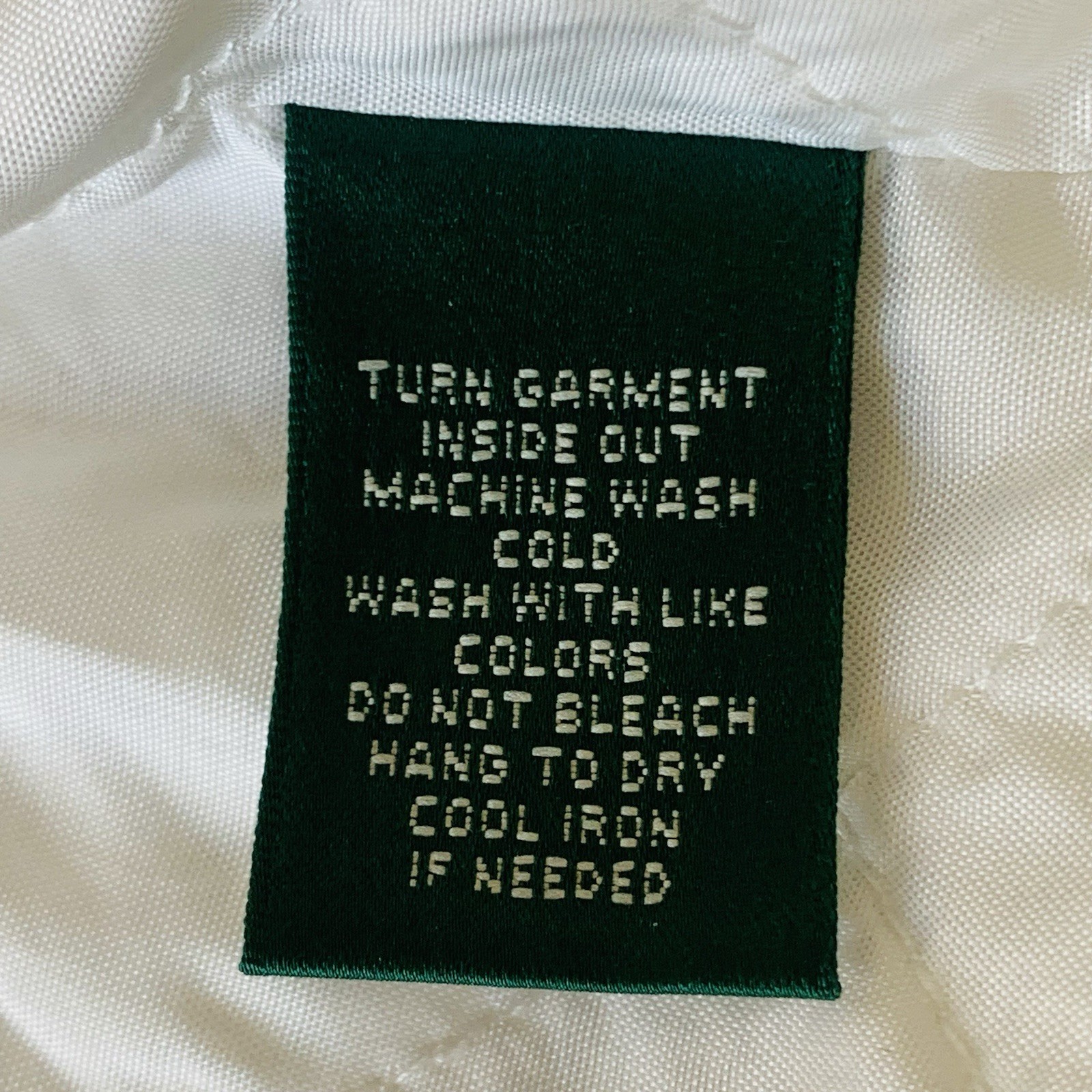 VTG Lauren Ralph Lauren Fireman Jacket M White Nylon Insulated Lobster Clasp Y2K