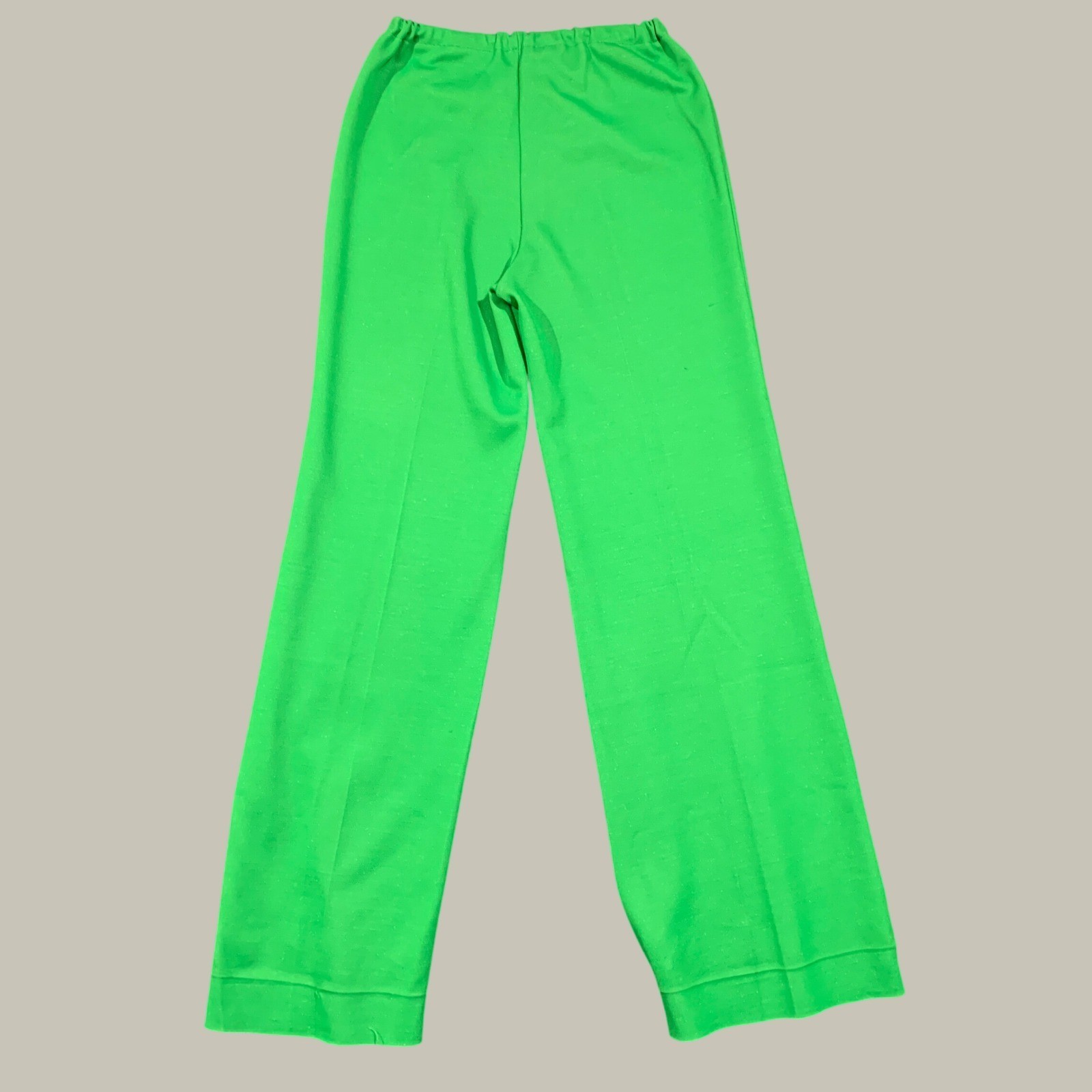 De Saix 3 Piece Pant Suit Women S/M Green Argyle Vintage 70s Mod Disco Knit Set