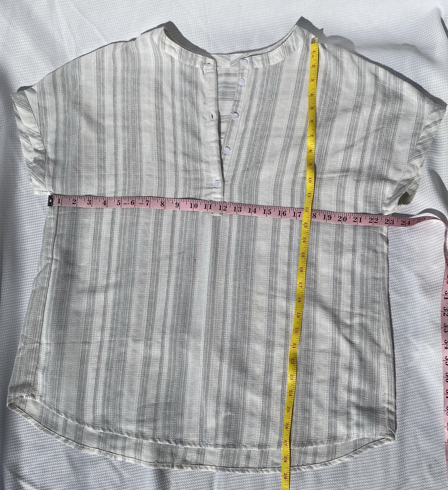 Cotton Blend Peasant Top XL Short Sleeve