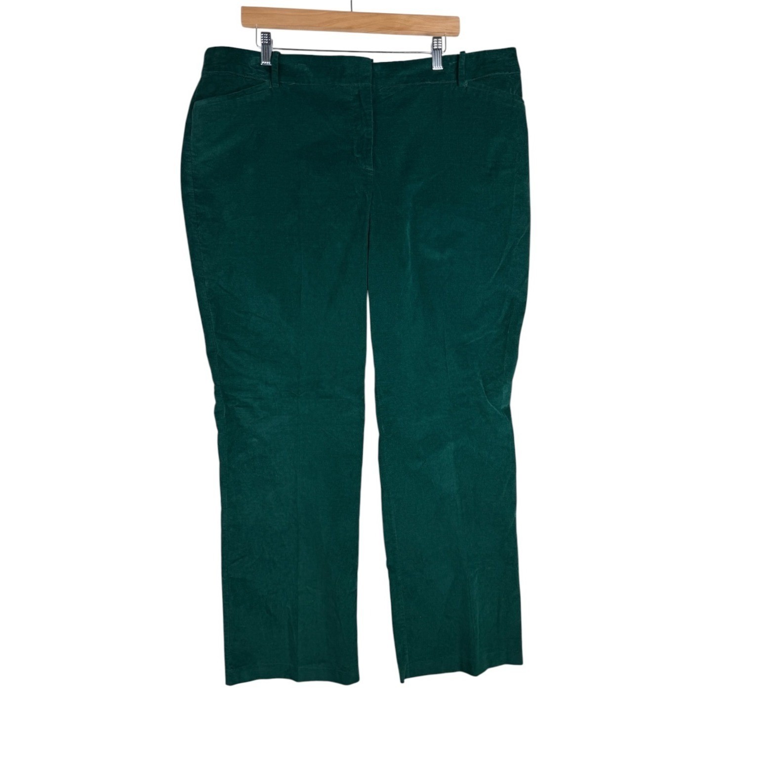 New Liz Claiborne Audra Velveteen Trouser Pants size 18 Green