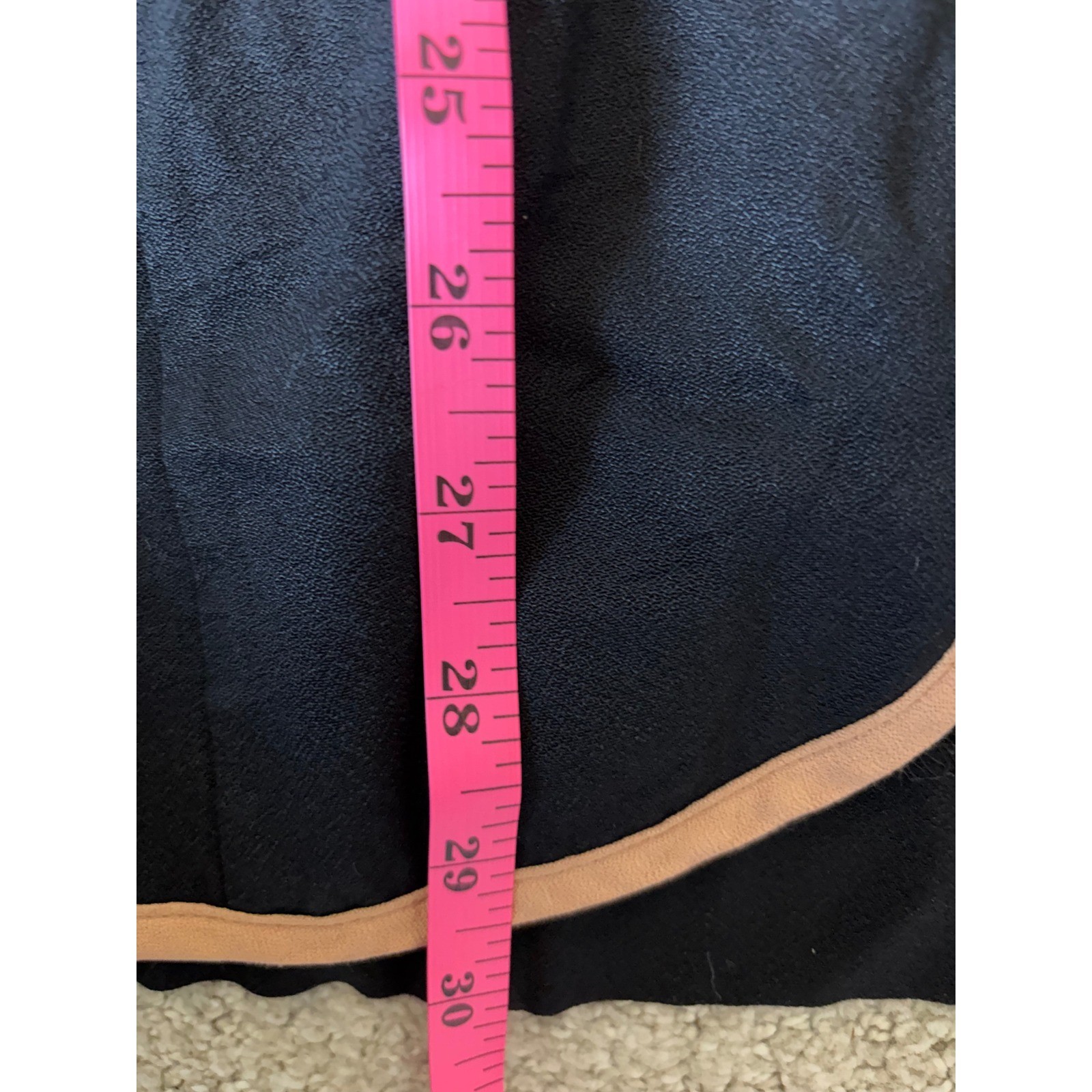 Danny & Nicole Jacket 12 Black Vintage Short Sleeve Button Front Contrast Trim