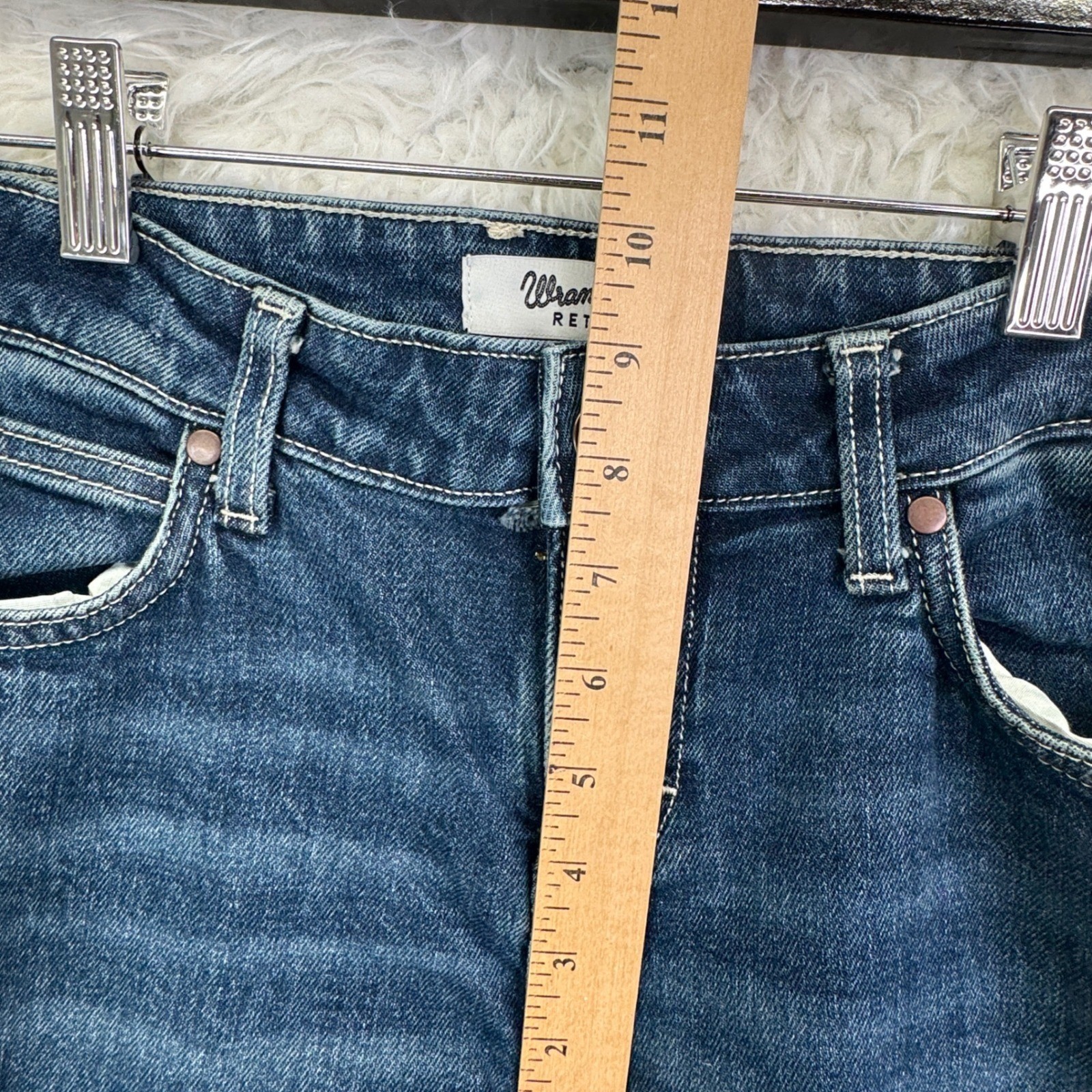 Wrangler Retro Jeans 27×32 Blue Slim Straight Western Cowboy Denim
