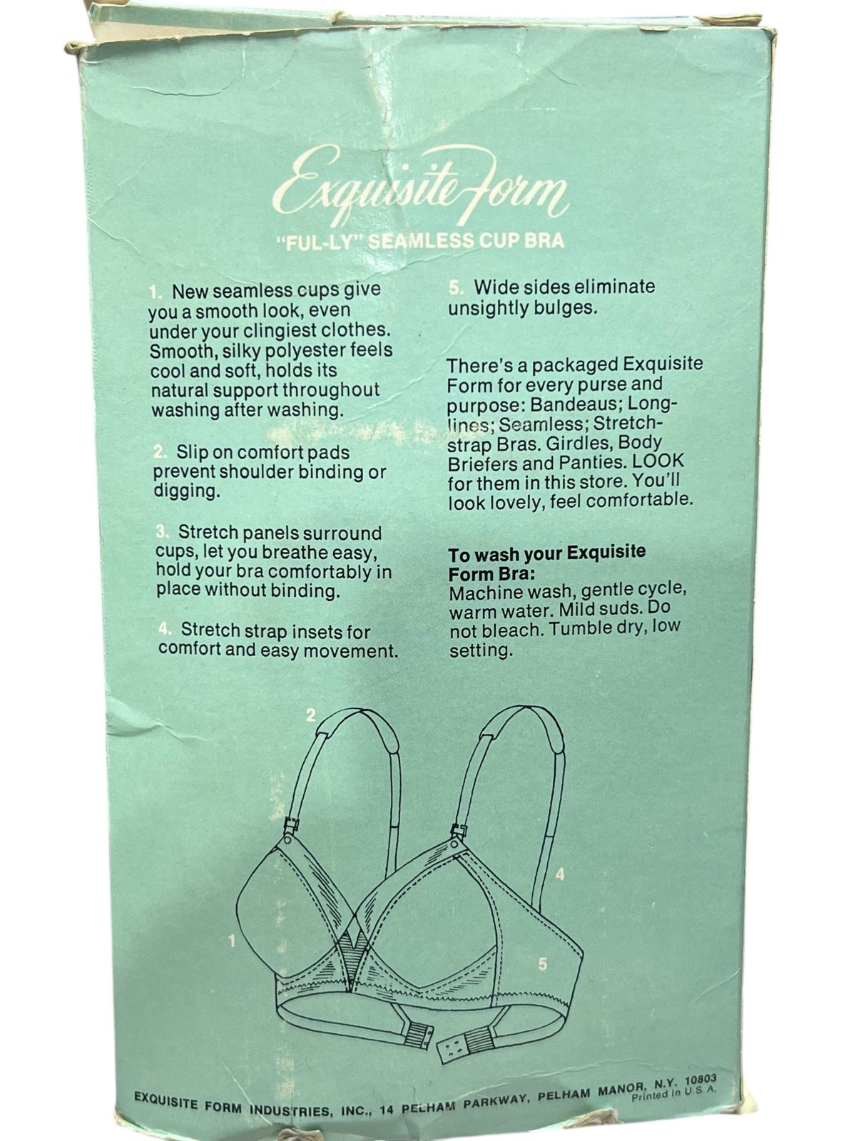 44 D VTG 70s NOS Exquisite Form BRA FUL-LY Seamless Cup P520 44D Fuller Figures