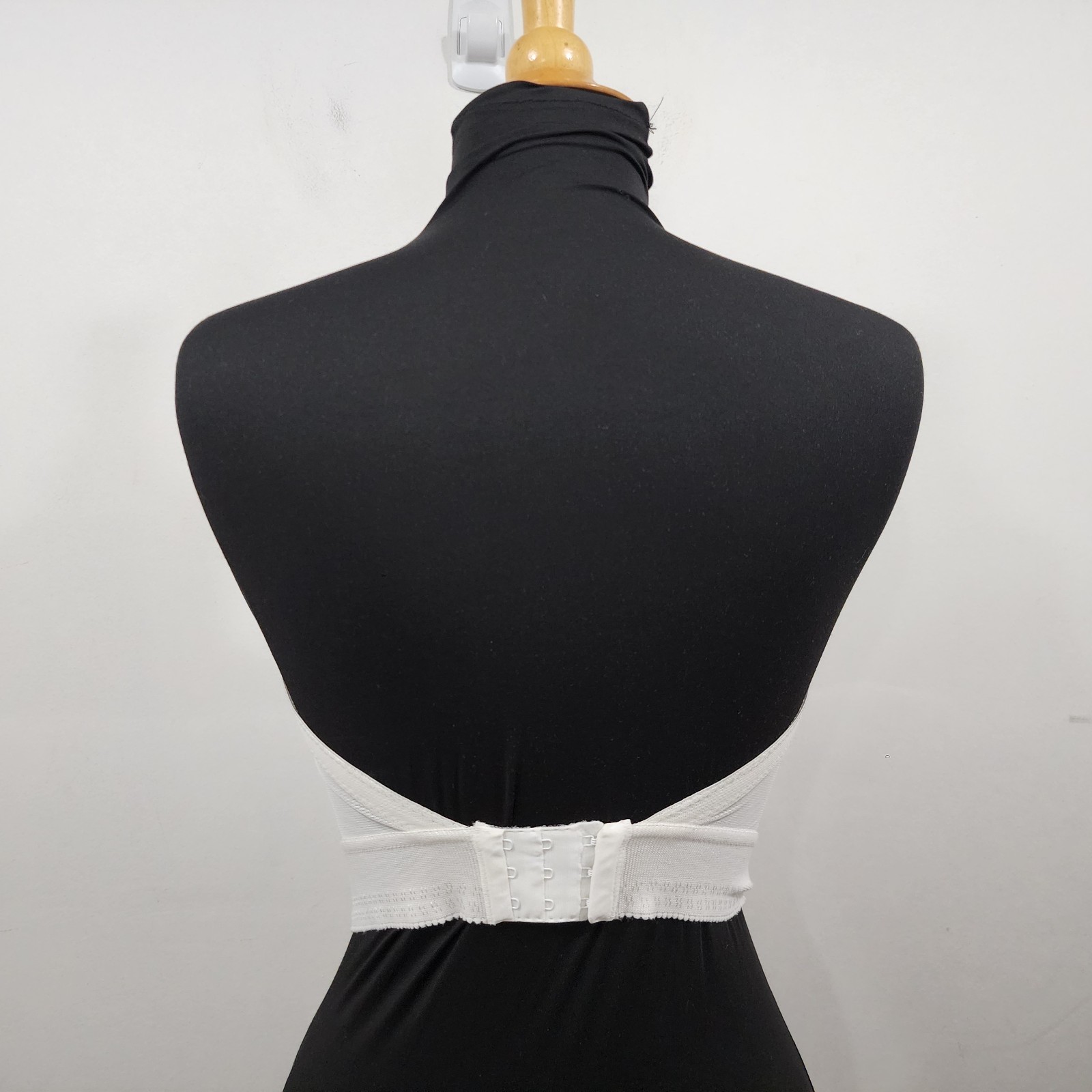 Vtg Backless by Smoothie Strapless Longline Bustier Bra Boned Low Back Ivory 36A