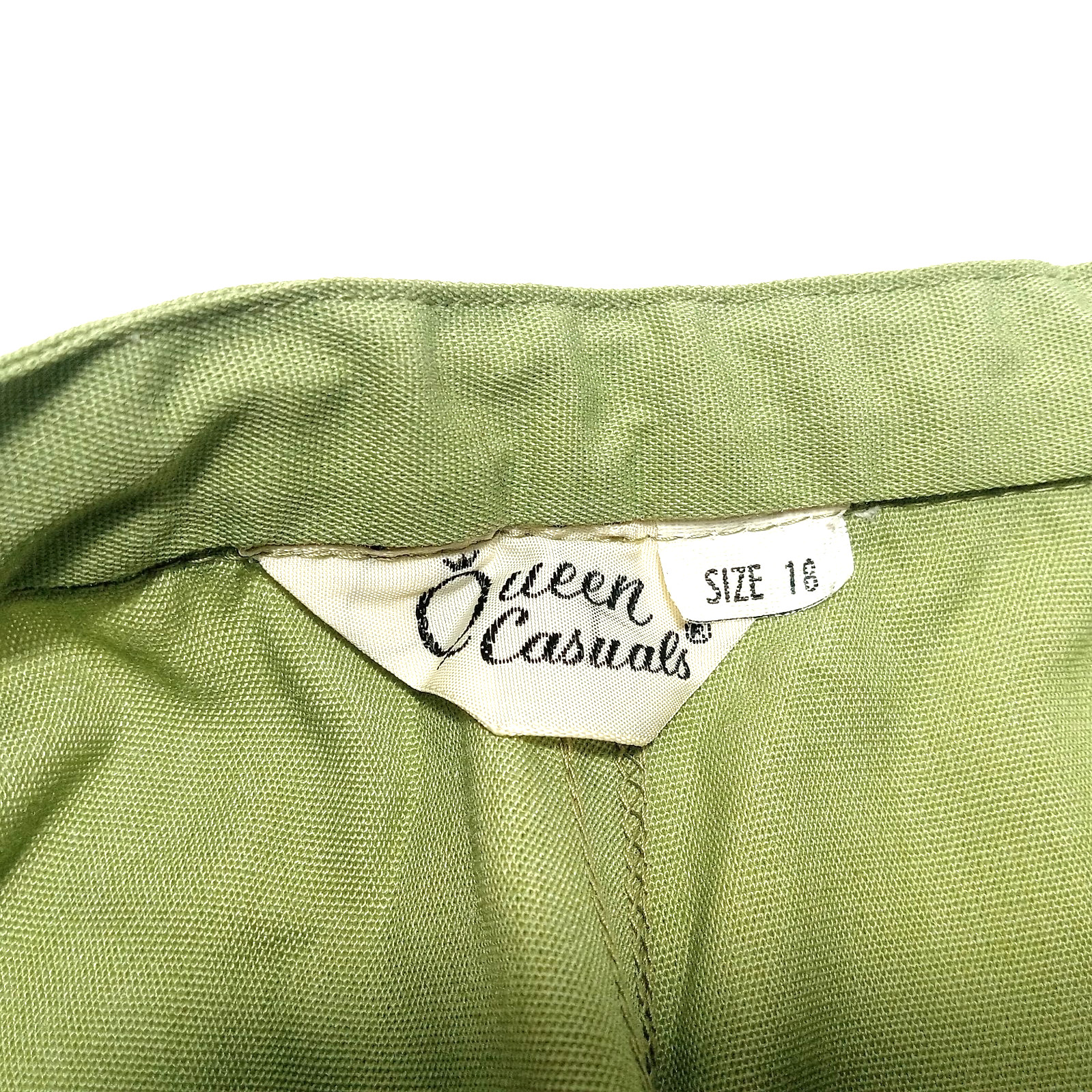 70s Queen Casuals Bermuda Shorts NWT Sage Green Clam Digger Knee Pants Capri 18