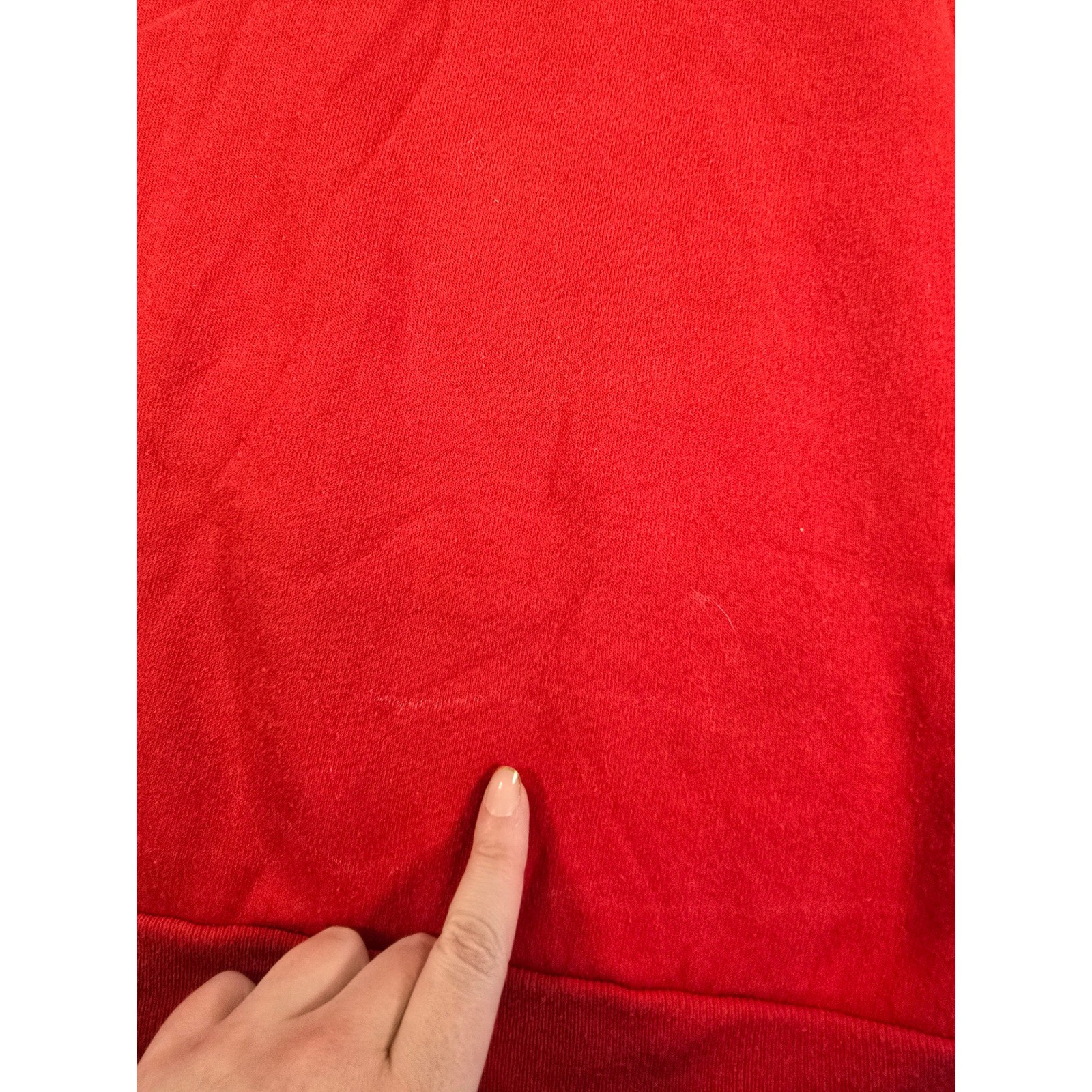 Vintage Top Stitch Morning Sun Cardinal Embroidered Crewneck Sweater Red Large