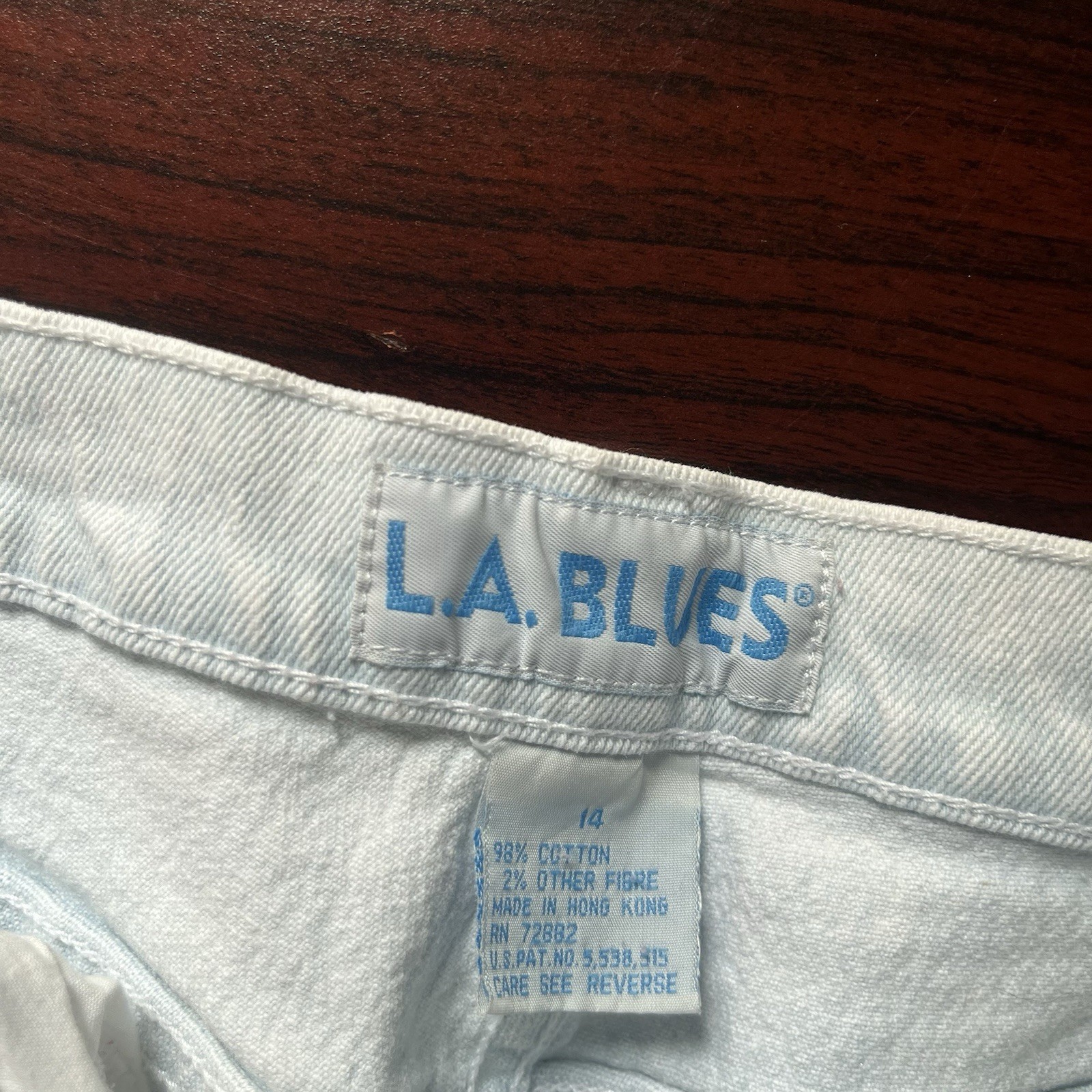 Vintage LA Blues Denim Jeans Womens Size 14 Acid Wash 80s Mom High Waist Stretch
