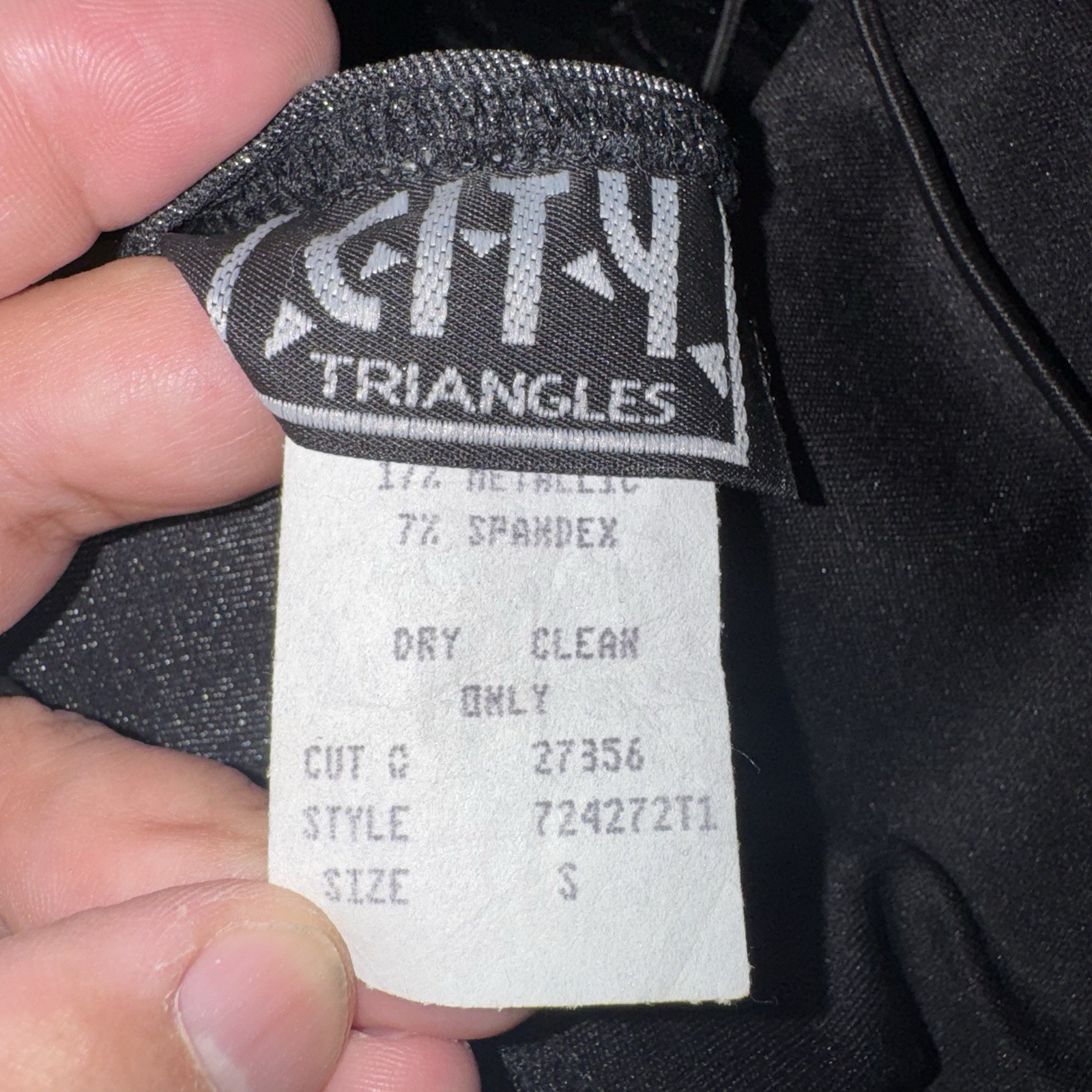 Vintage City Triangles Backless mini Dress Black Size s