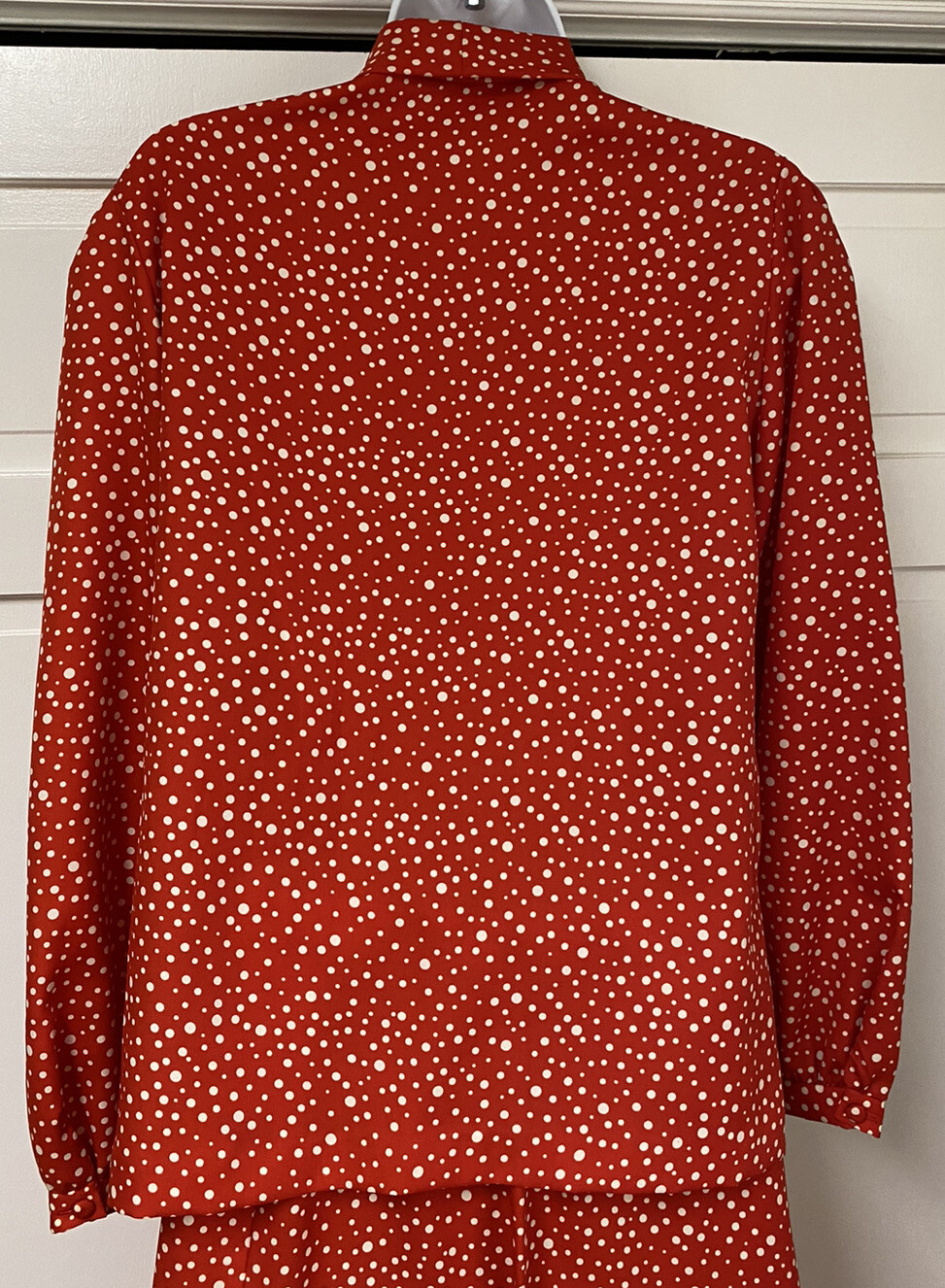 Vintage Young Traditions Red & White Tie Shirt & Wrap Secretary Greek Skirt 10